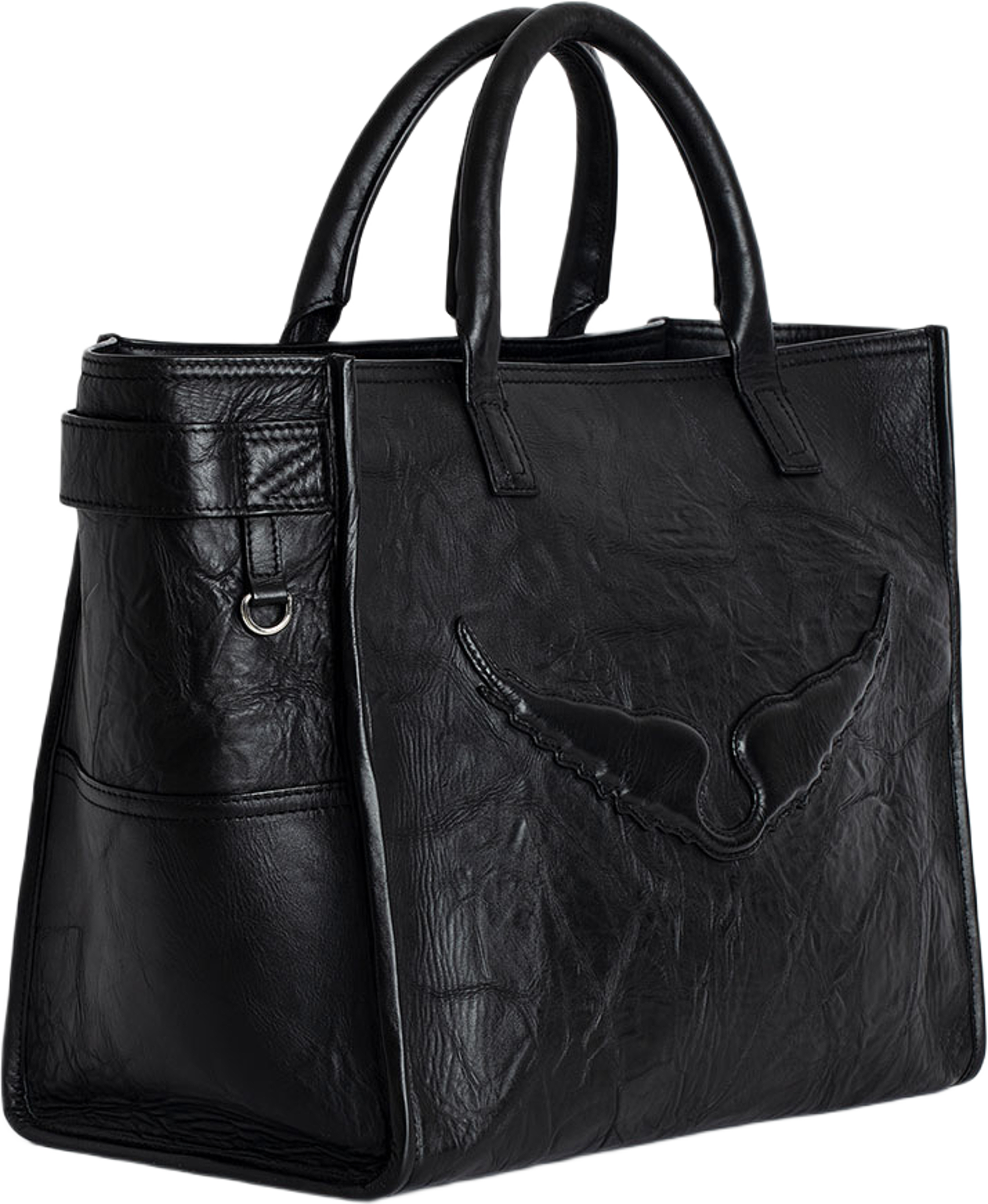 Angel Tote Wings Cow Burnish