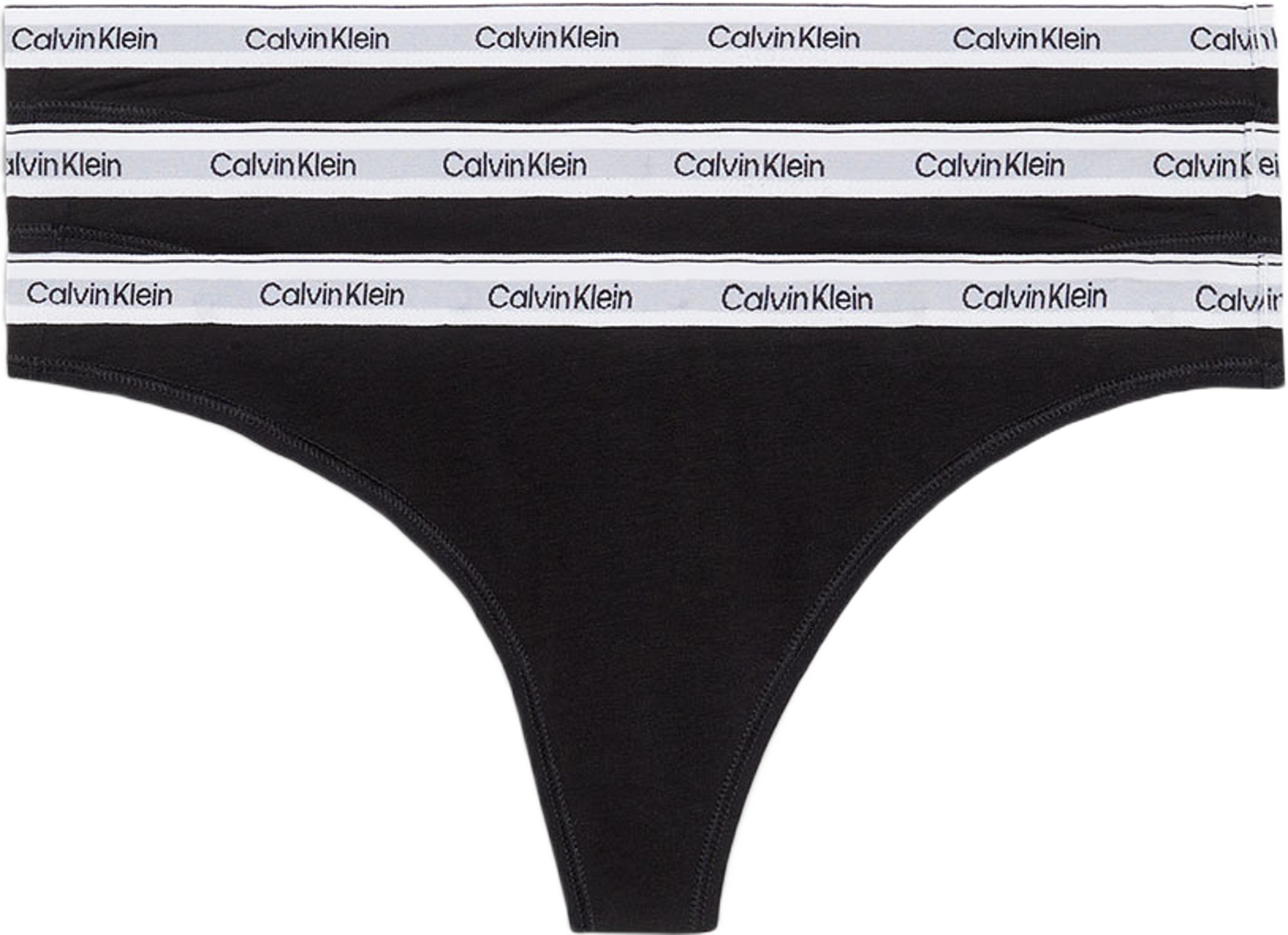 3 pack Trosa i String modell, Bomull, Icon Logo., från Calvin Klein, i färgen Black/Black/Black. Klicka för att öppna bilden i stort format