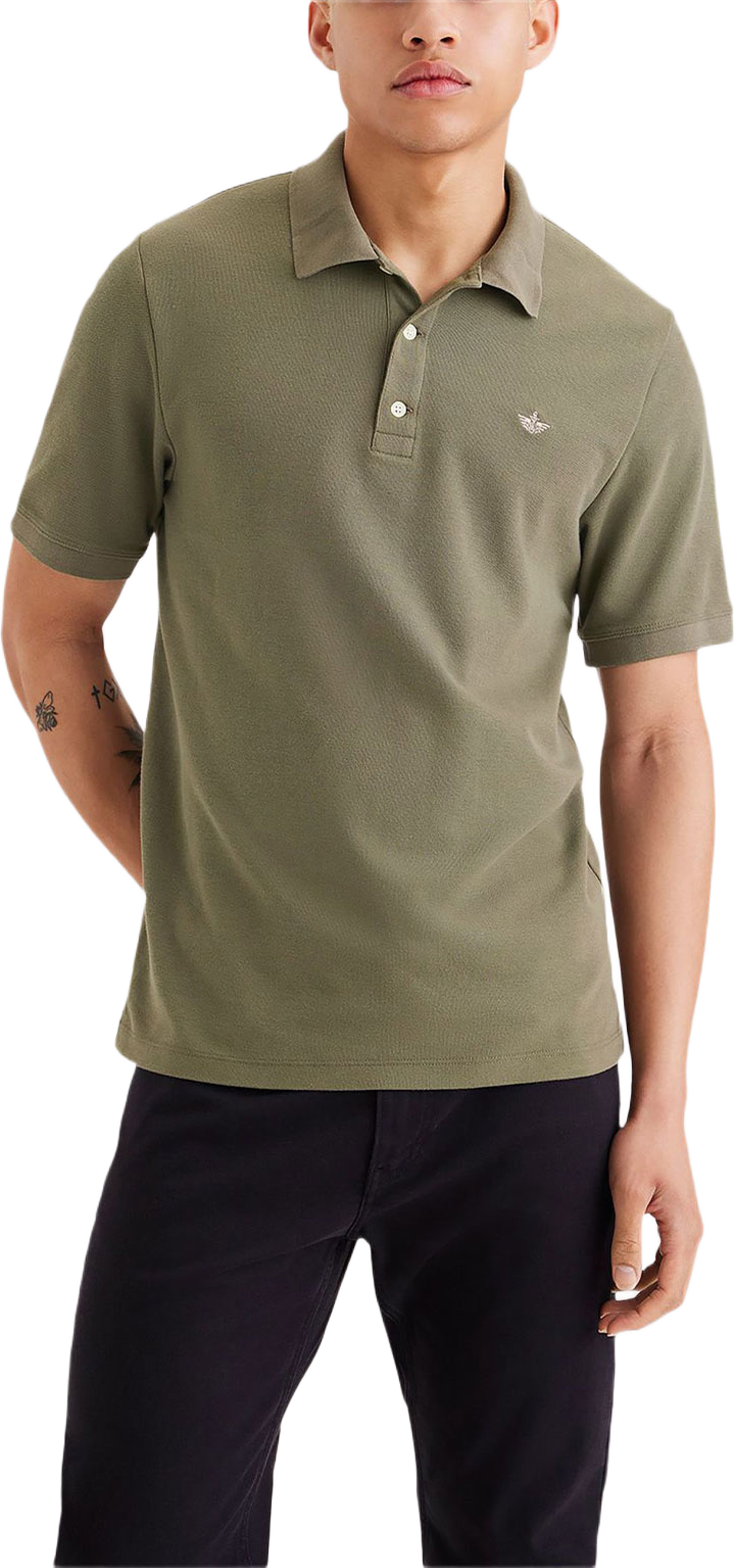 T2 Polo Coolmax, från Dockers, i färgen Camo. Klicka för att öppna bilden i stort format