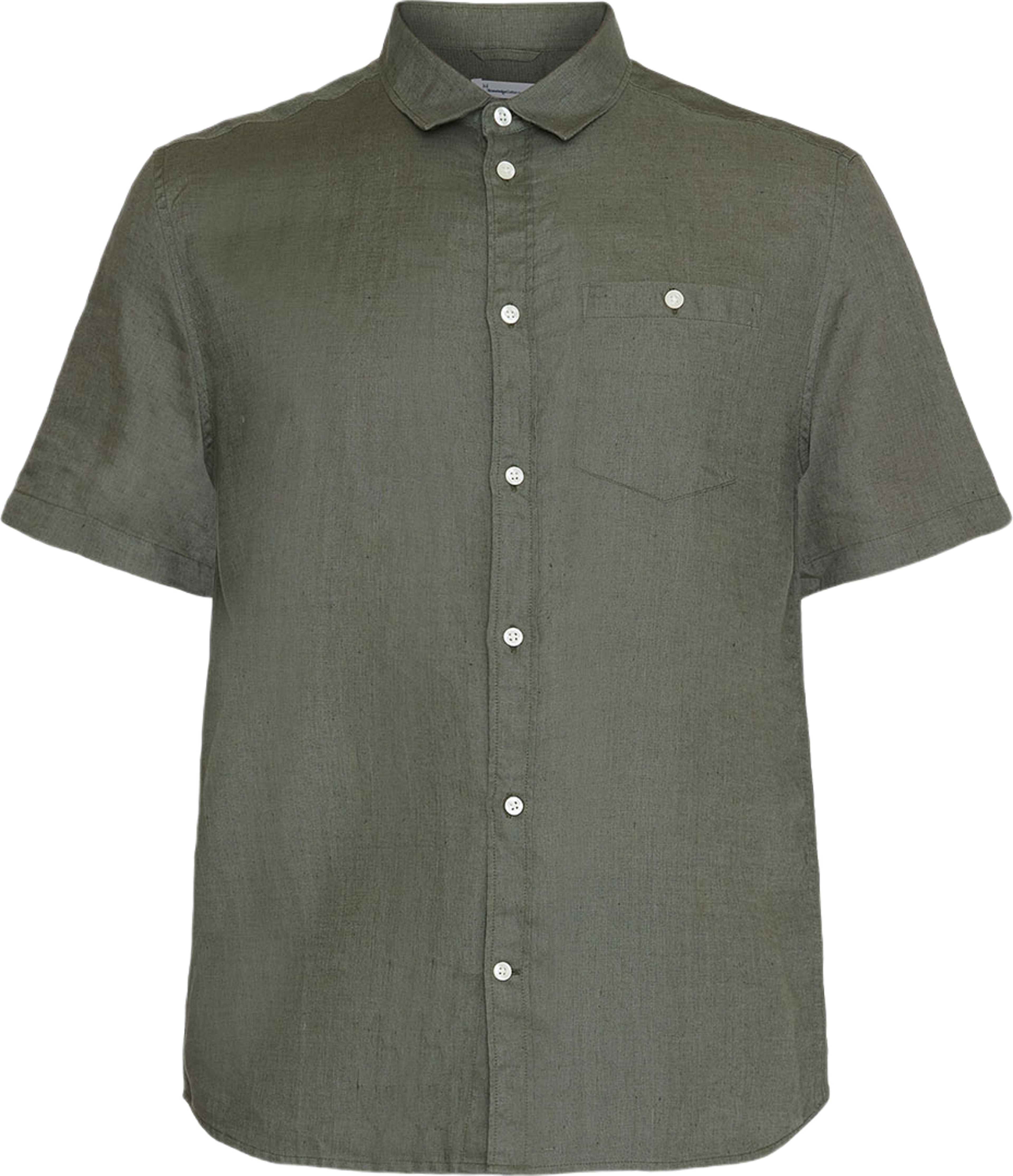Regular linen short sleeve shirt