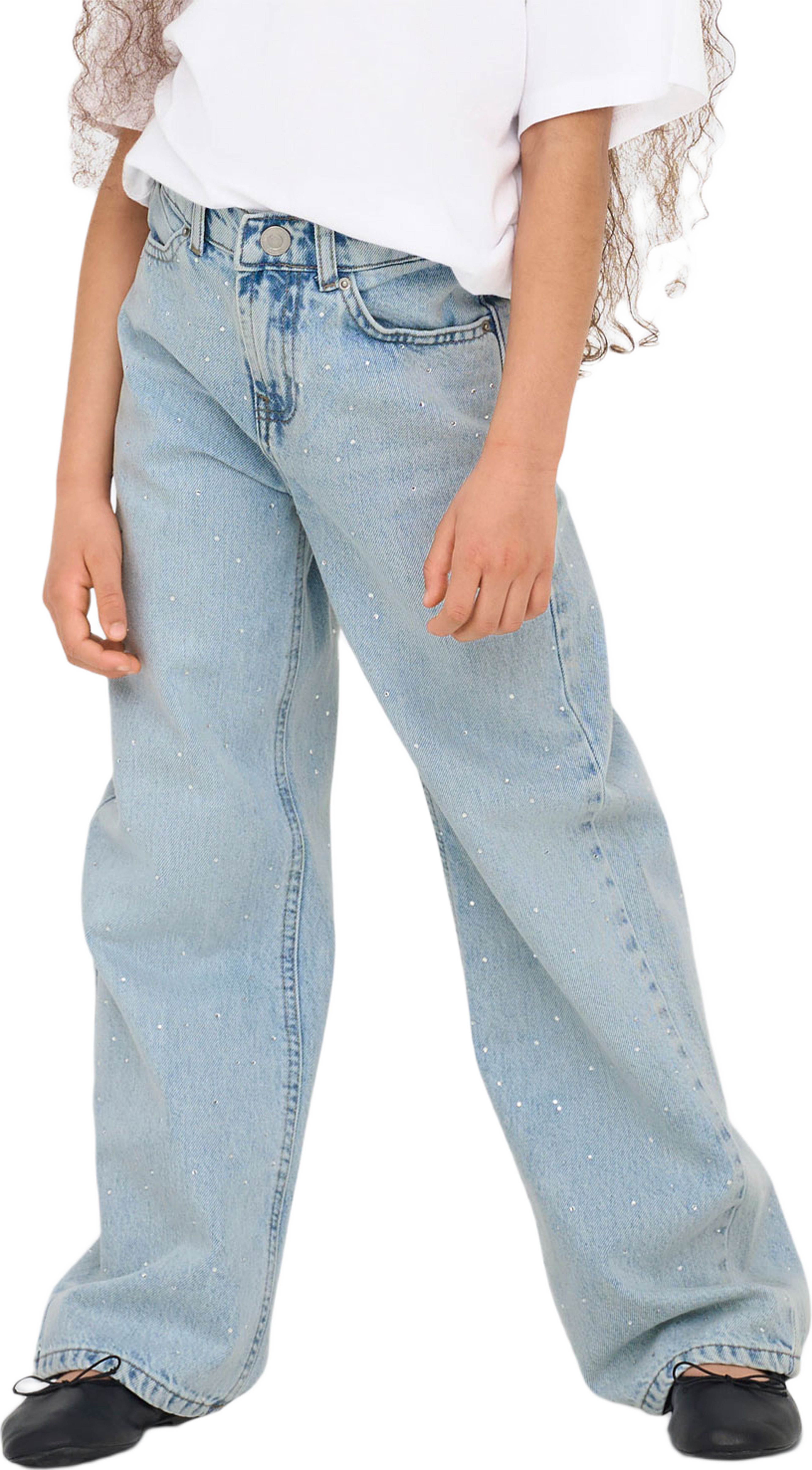 Kogcobain breda jeans med stenar