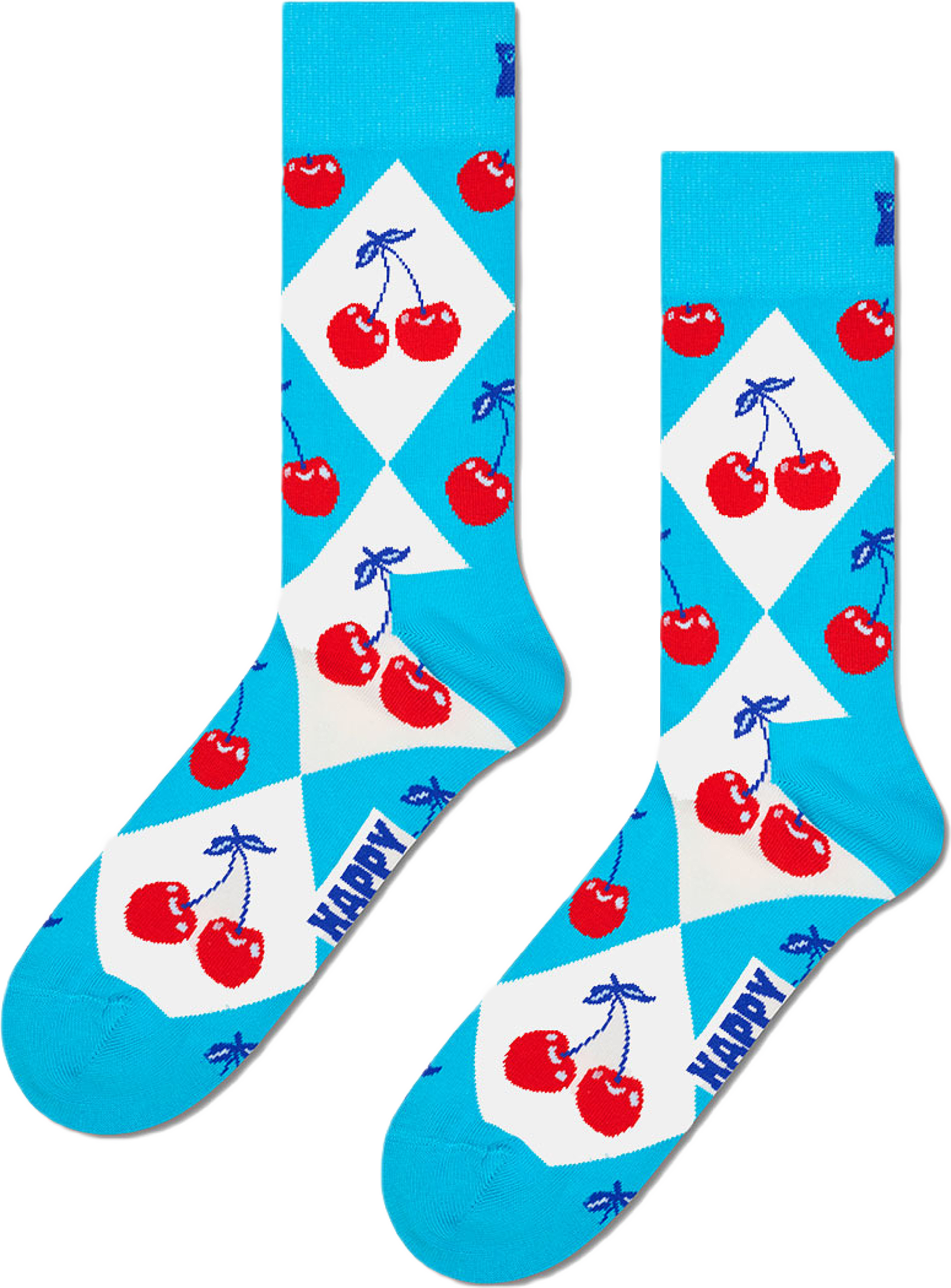 Cherry Argyle Sock