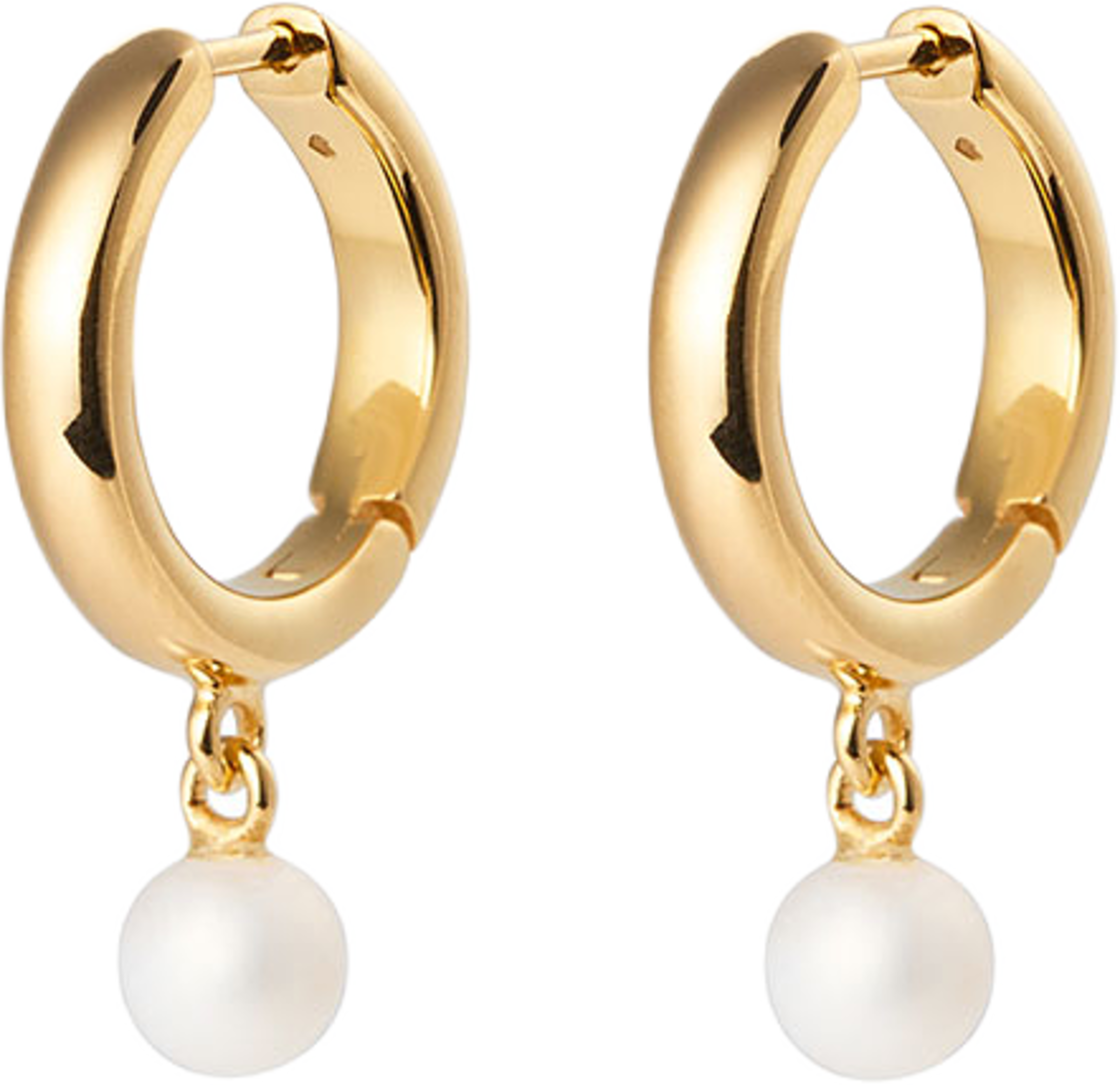 Pearl mini hoops