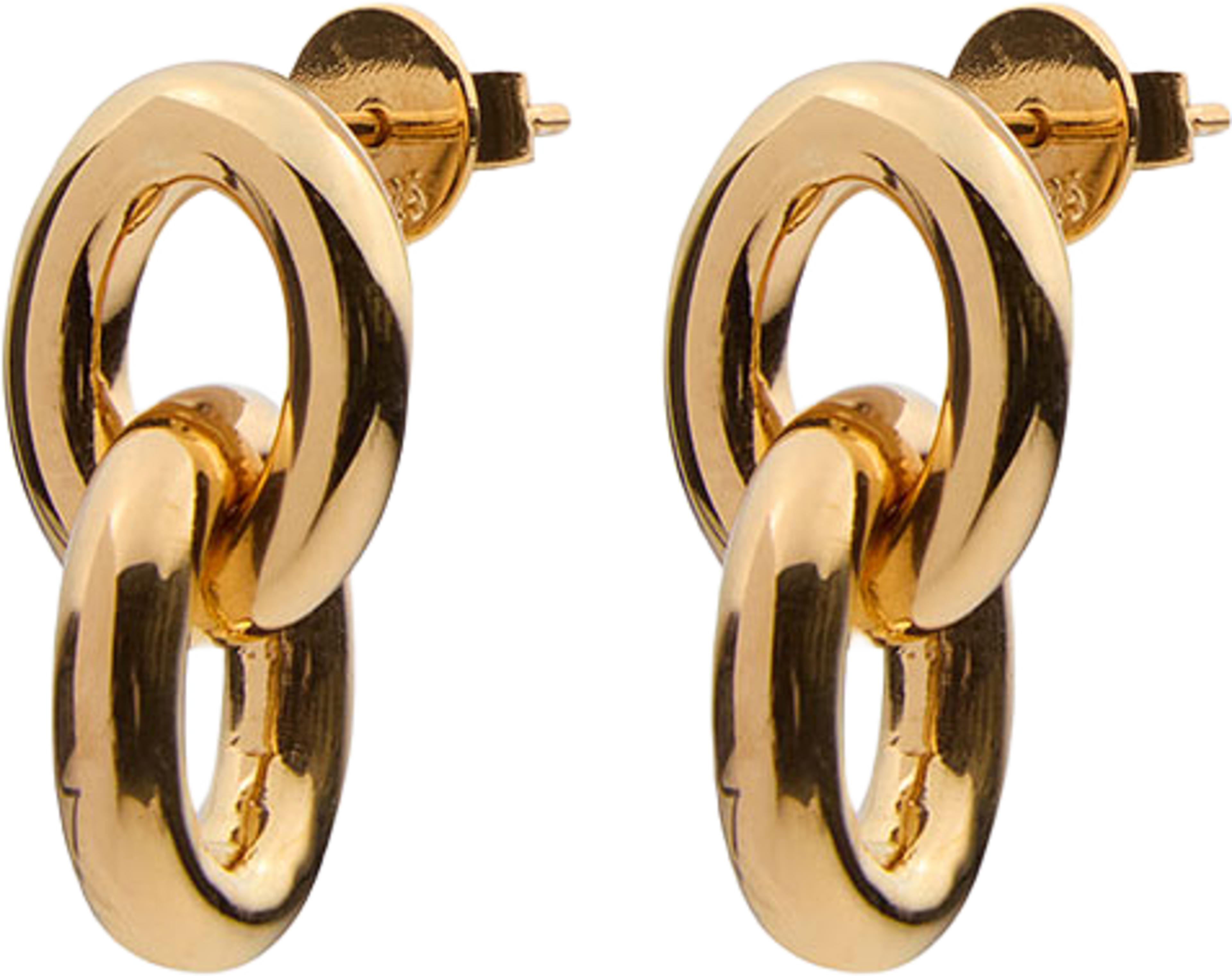 Oval link earrings