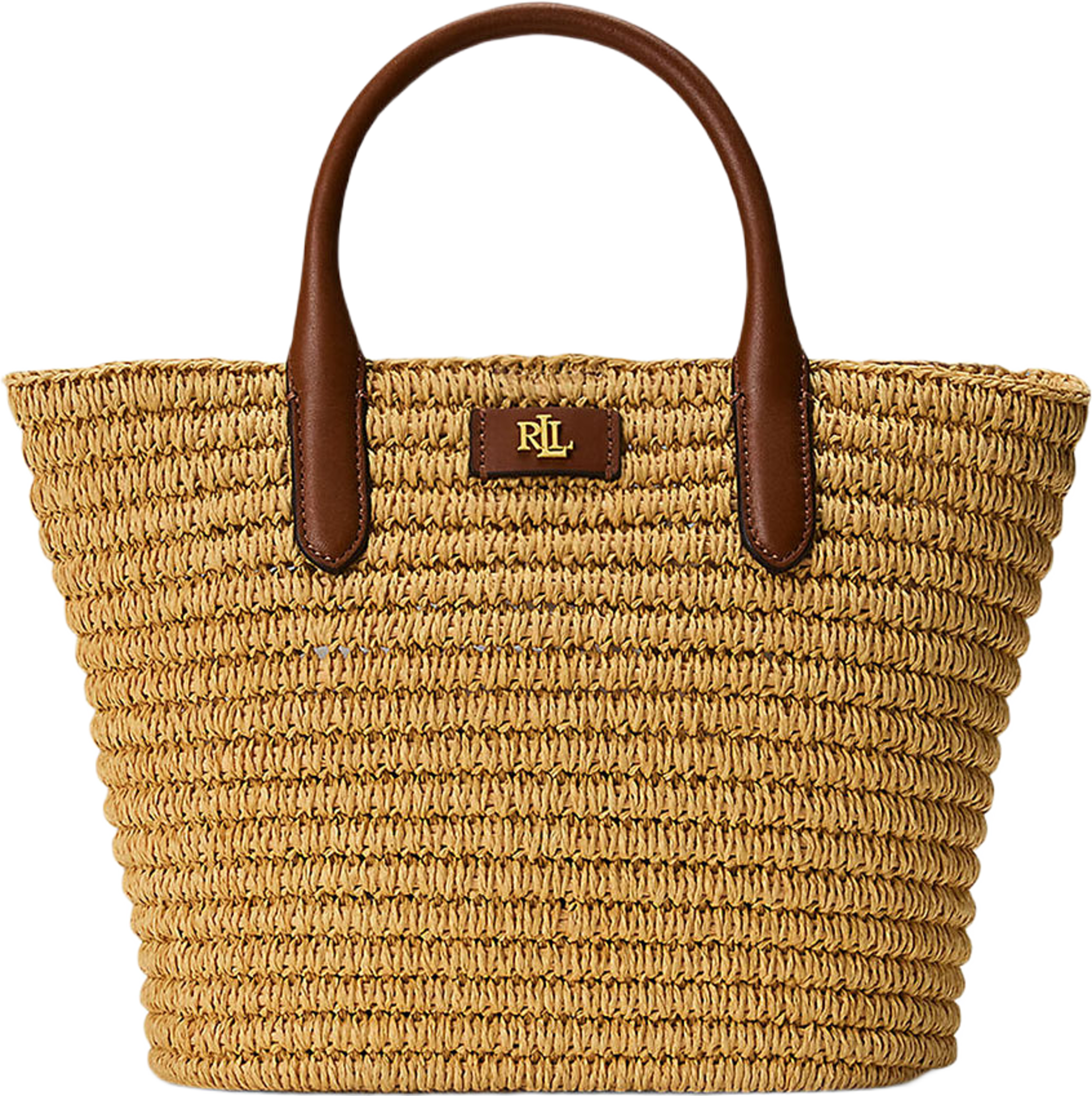 Woven Straw Medium Brie Tote Bag