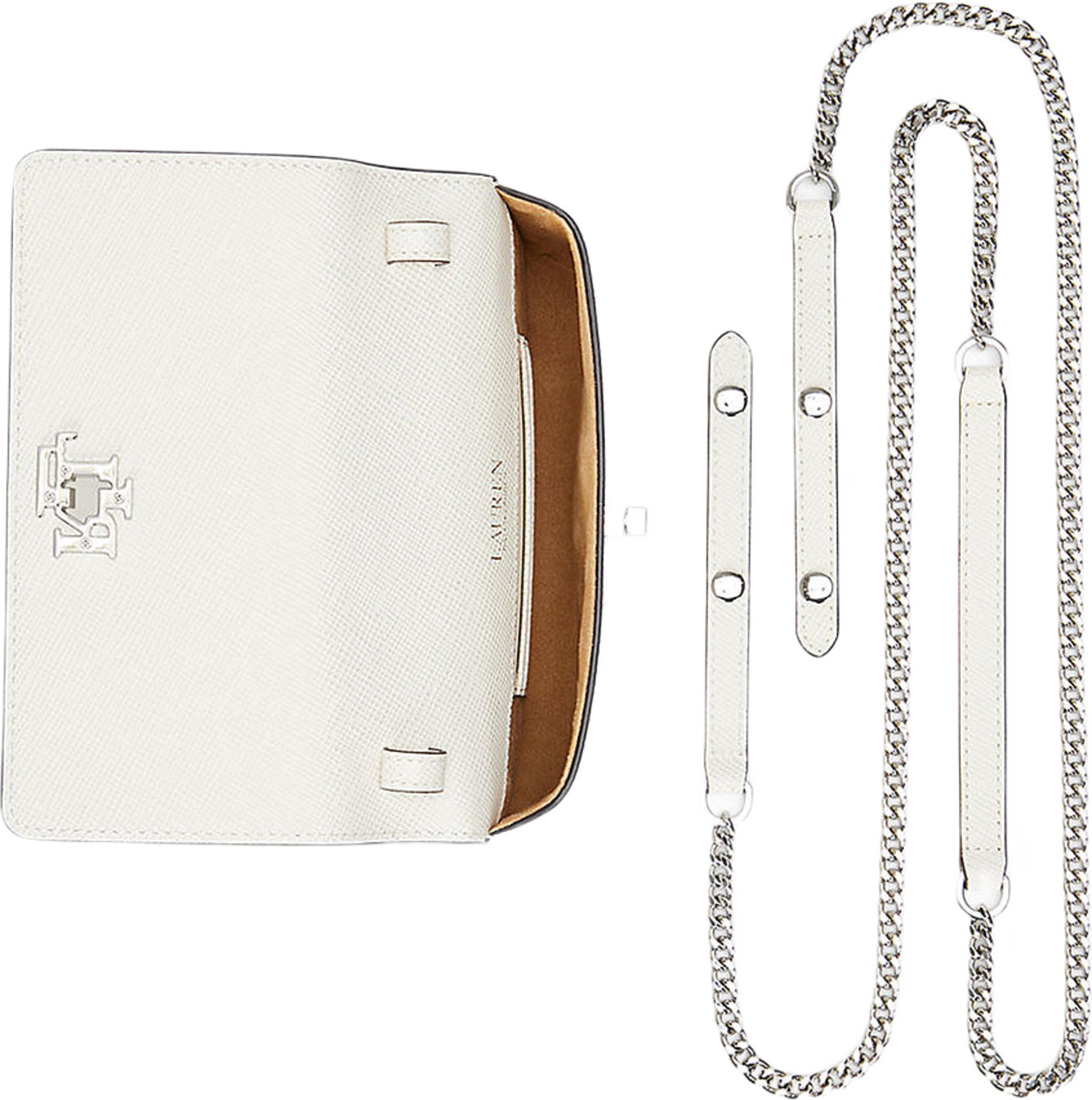Pebbled Crossbody Turn-Lock Tech Case