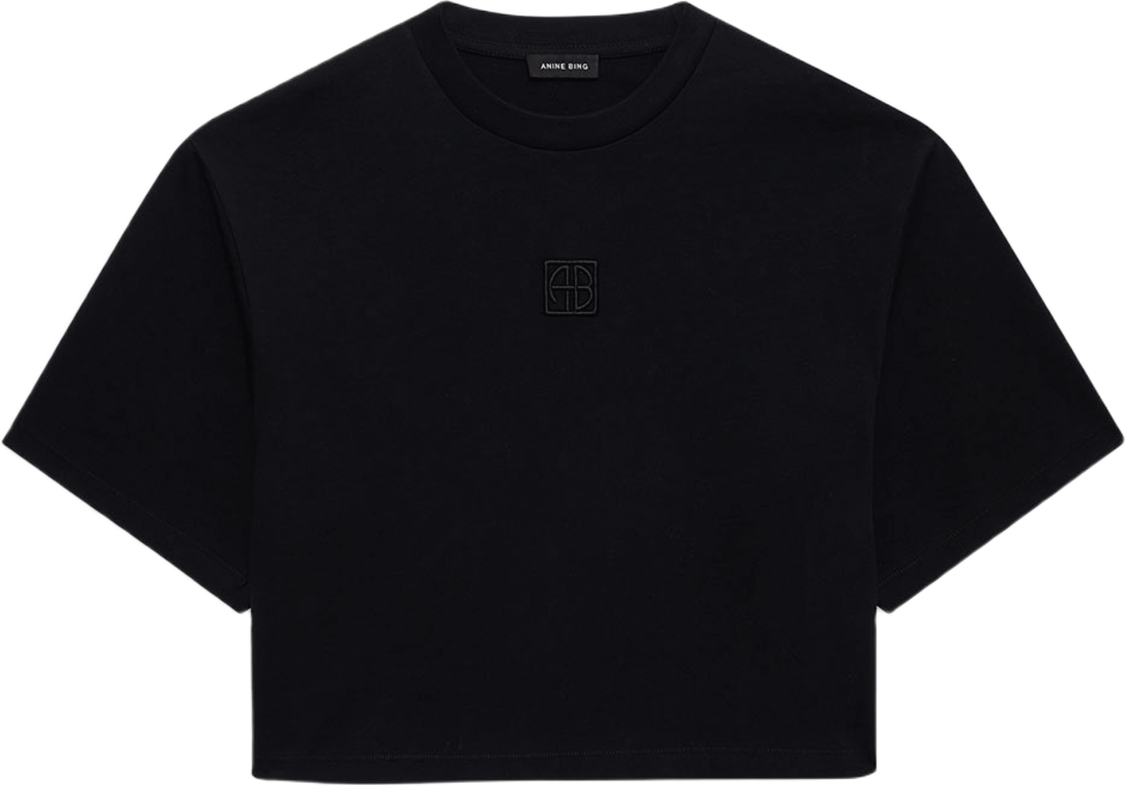 Myers Cropped Tee Framed Monogram