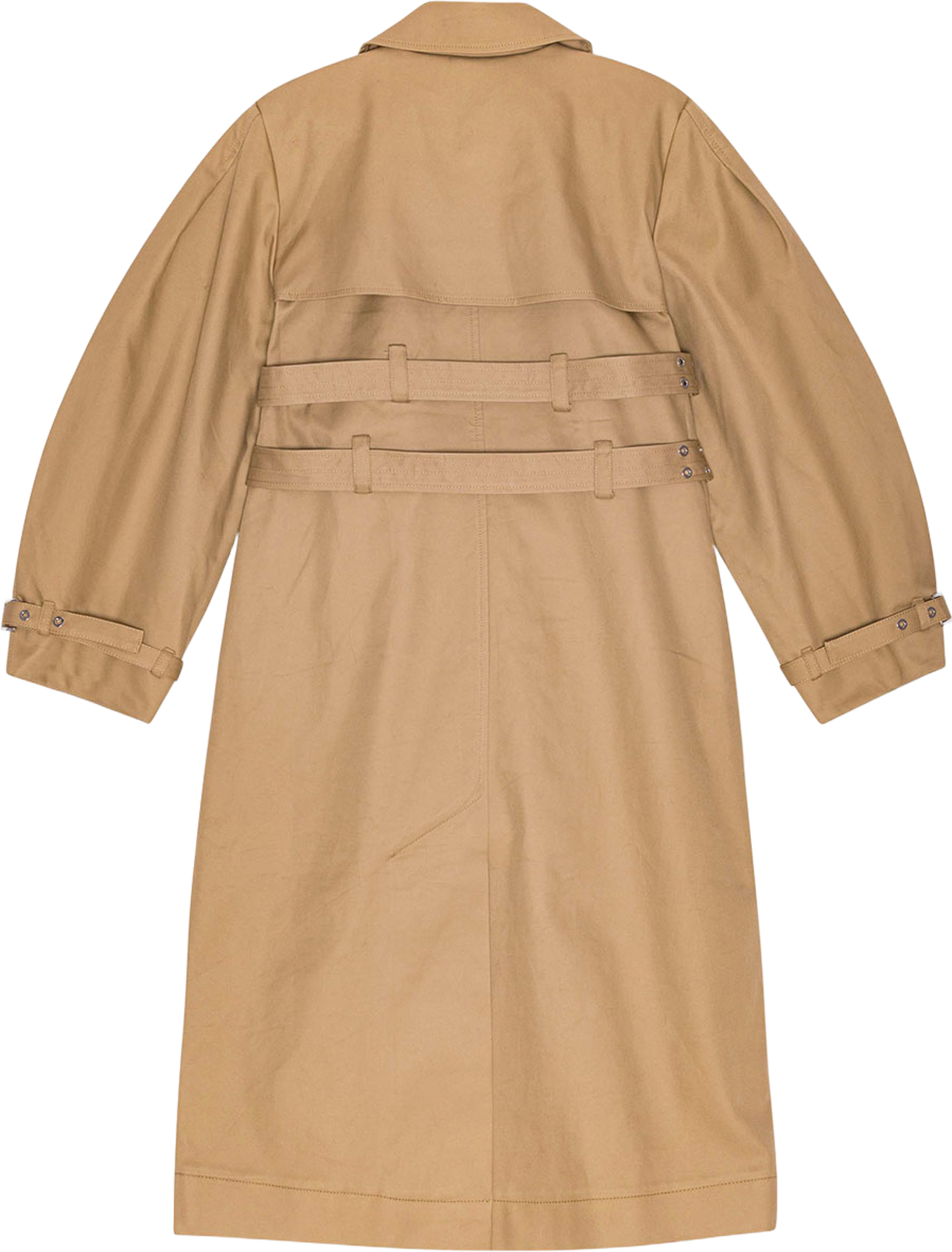 Bonded Cotton Trench Coat, från GANNI, i färgen Tiger's Eye. Klicka för att öppna bilden i stort format