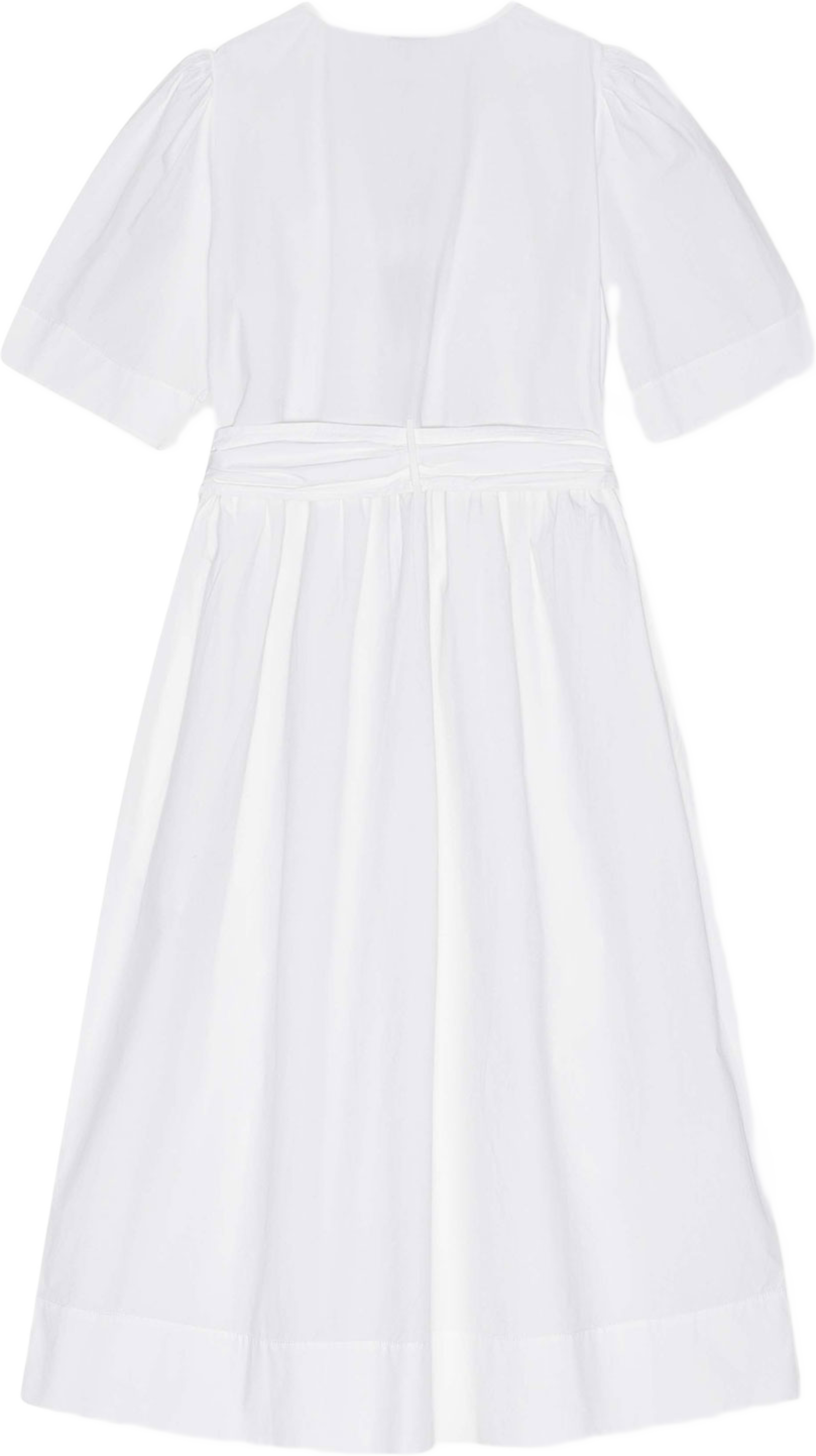 Washed Stretch Cotton Tie Strap Midi Dress