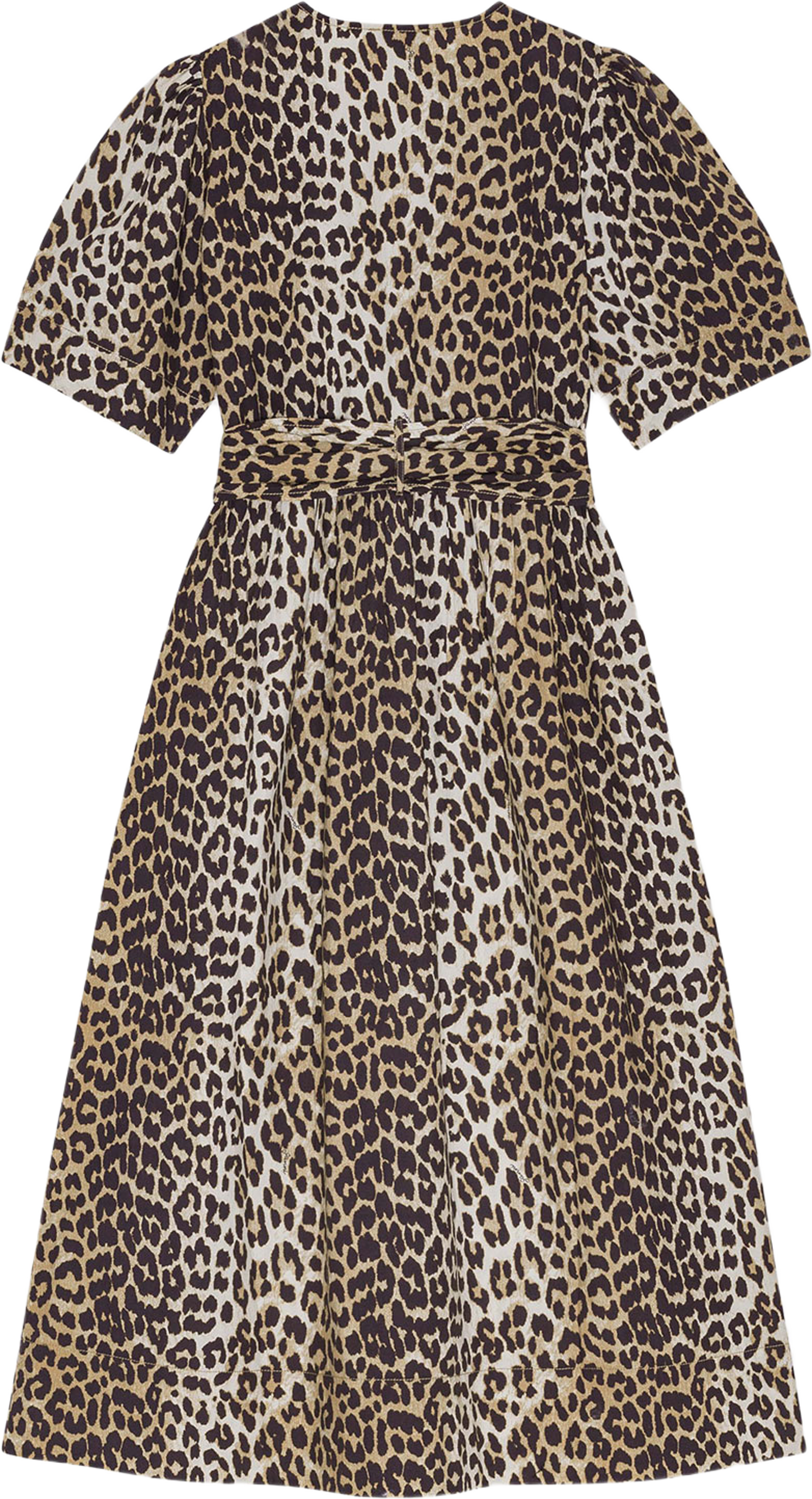 Printed Cotton Tie Strap Midi Dress