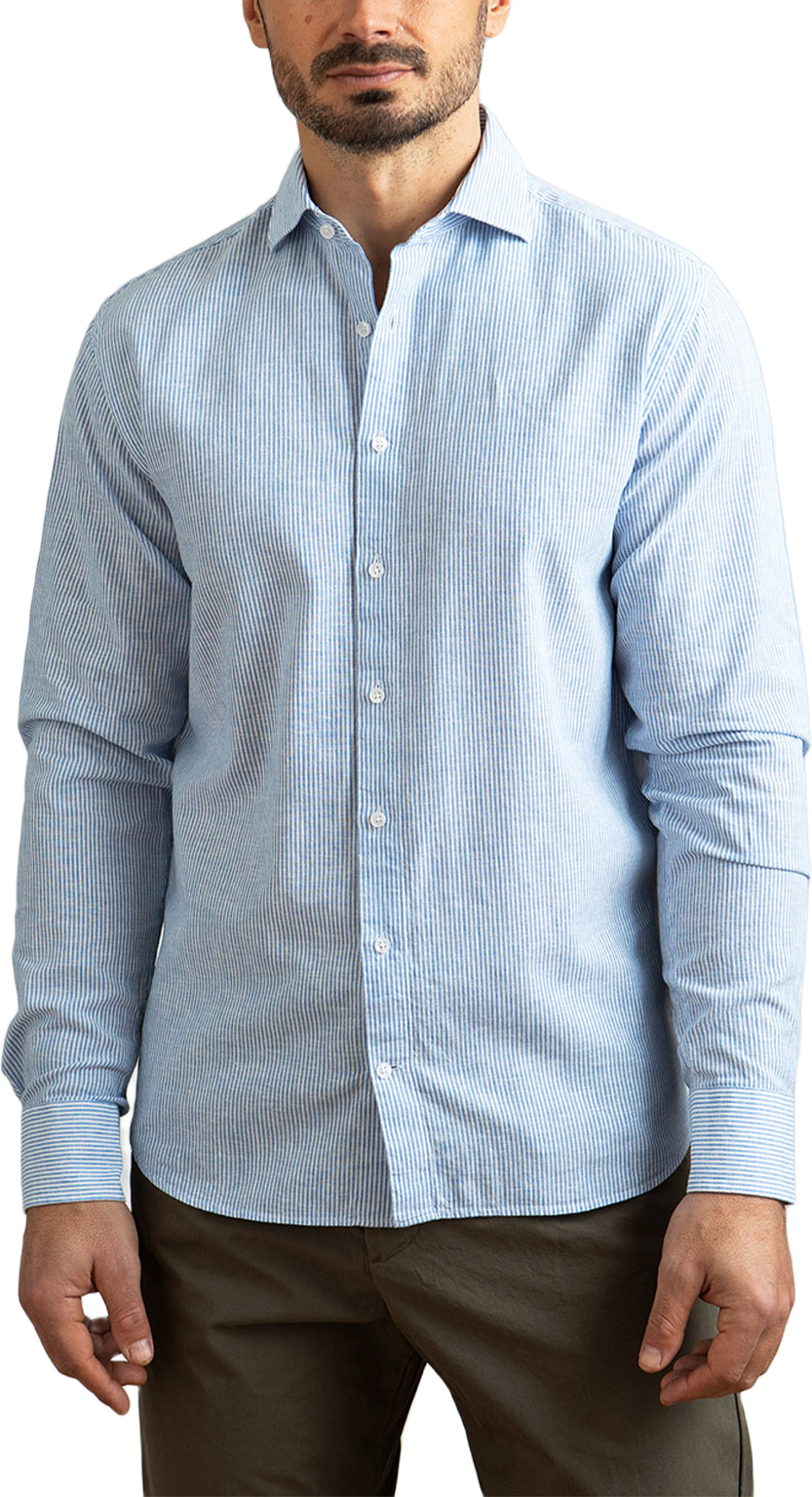 Linskjorta Bassano Stripe