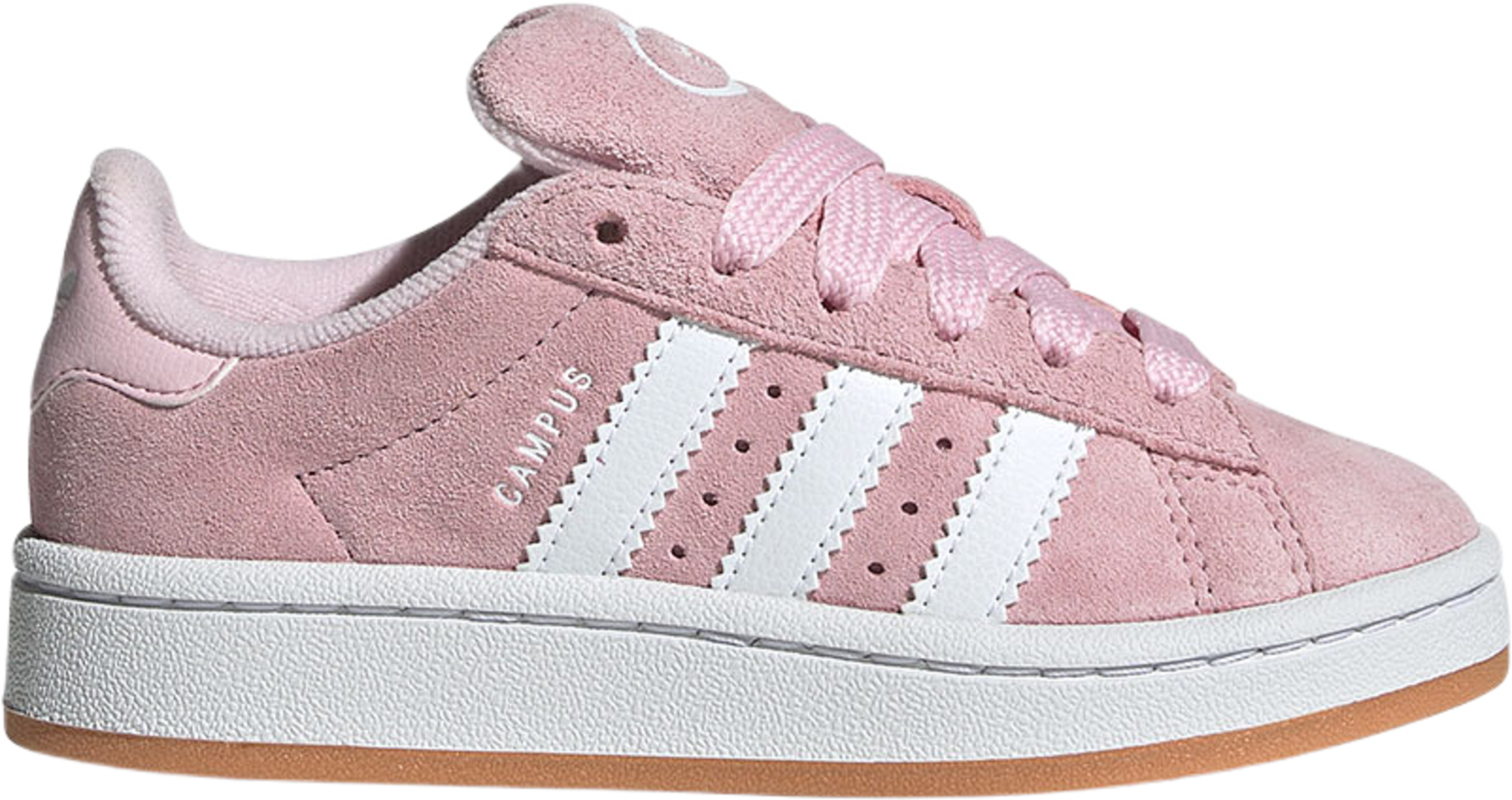 Campus 00s Skor, från Adidas Originals, i färgen Clpink/Ftwwht/Gum2. Klicka för att öppna bilden i stort format