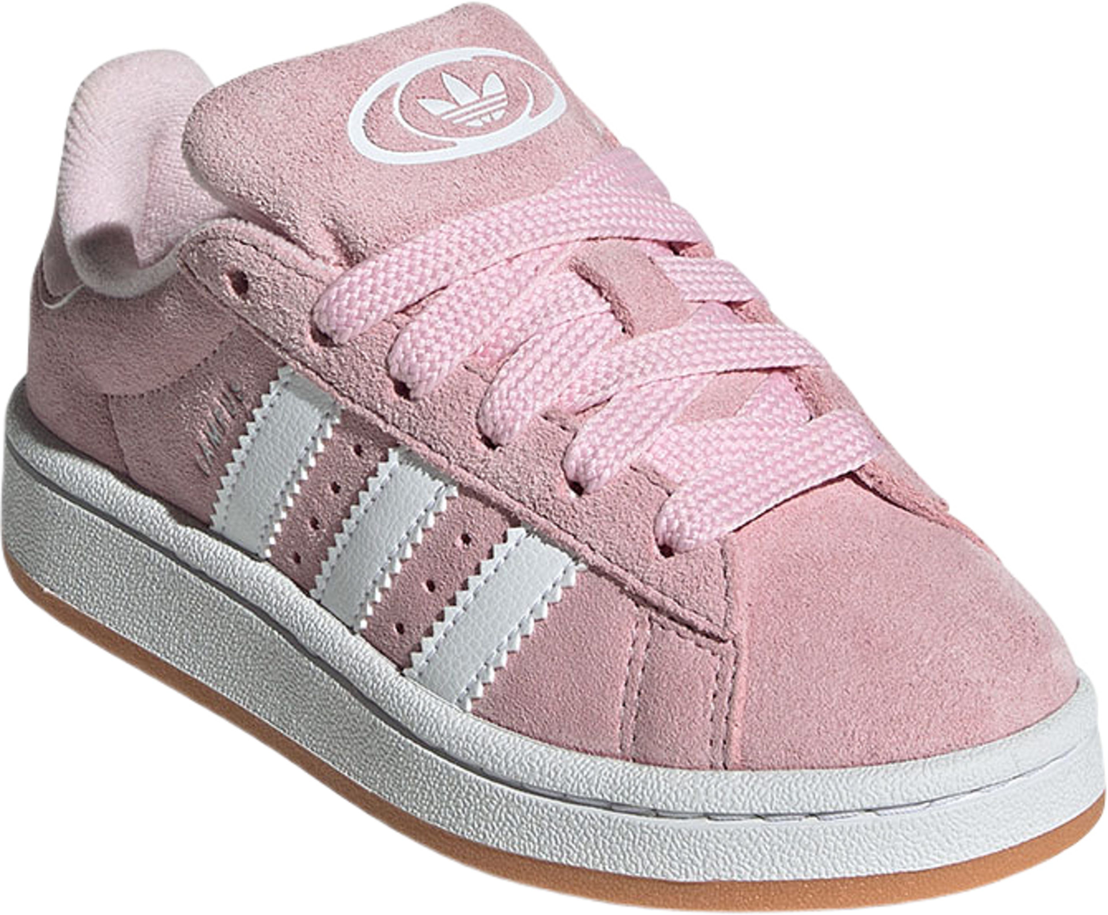 Campus 00s Skor, från Adidas Originals, i färgen Clpink/Ftwwht/Gum2. Klicka för att öppna bilden i stort format