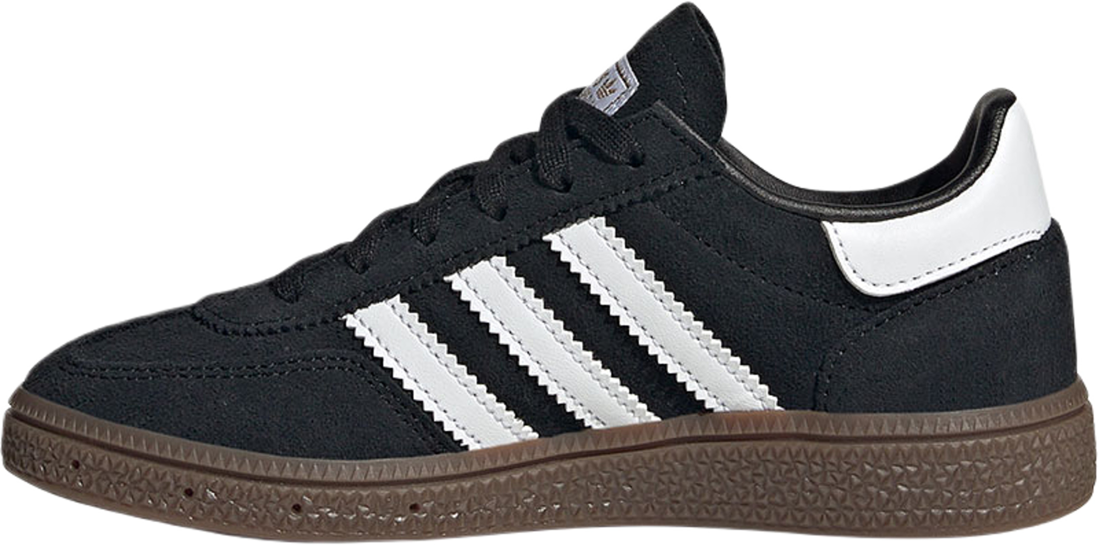 Handball Spezial Skor Barn, från Adidas Originals, i färgen Cblack/Ftwwht/Gum5. Klicka för att öppna bilden i stort format