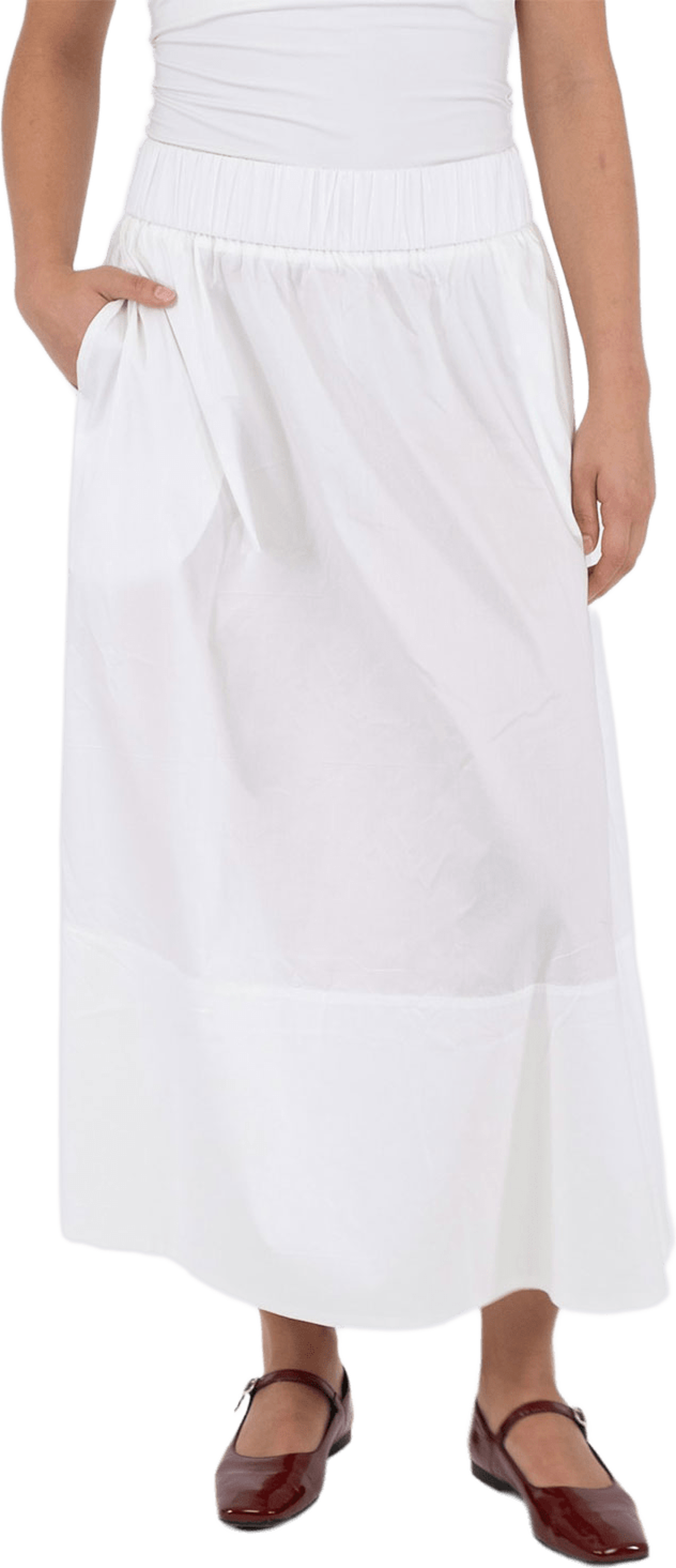 Yara Long Poplin Skirt