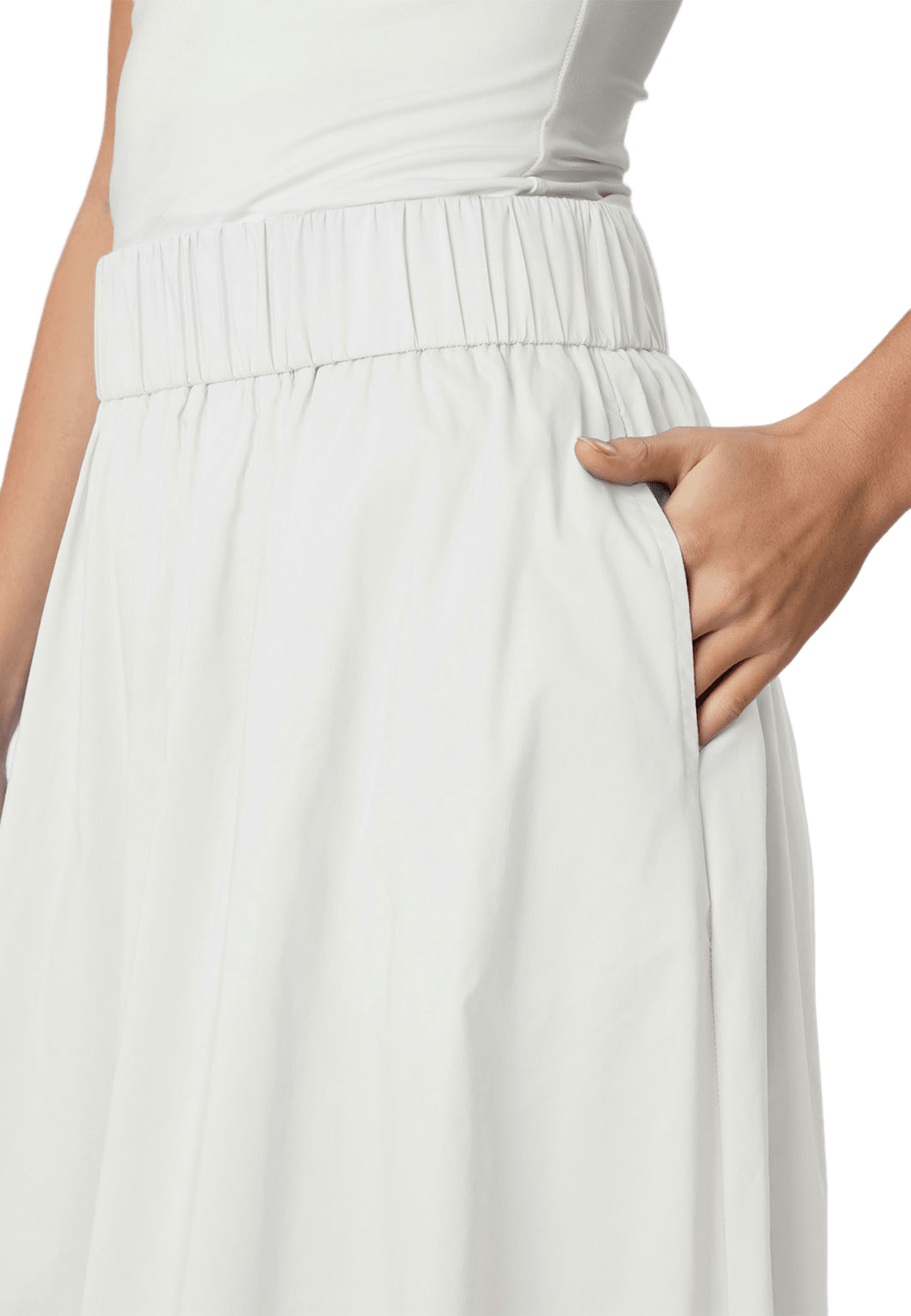 Yara Long Poplin Skirt