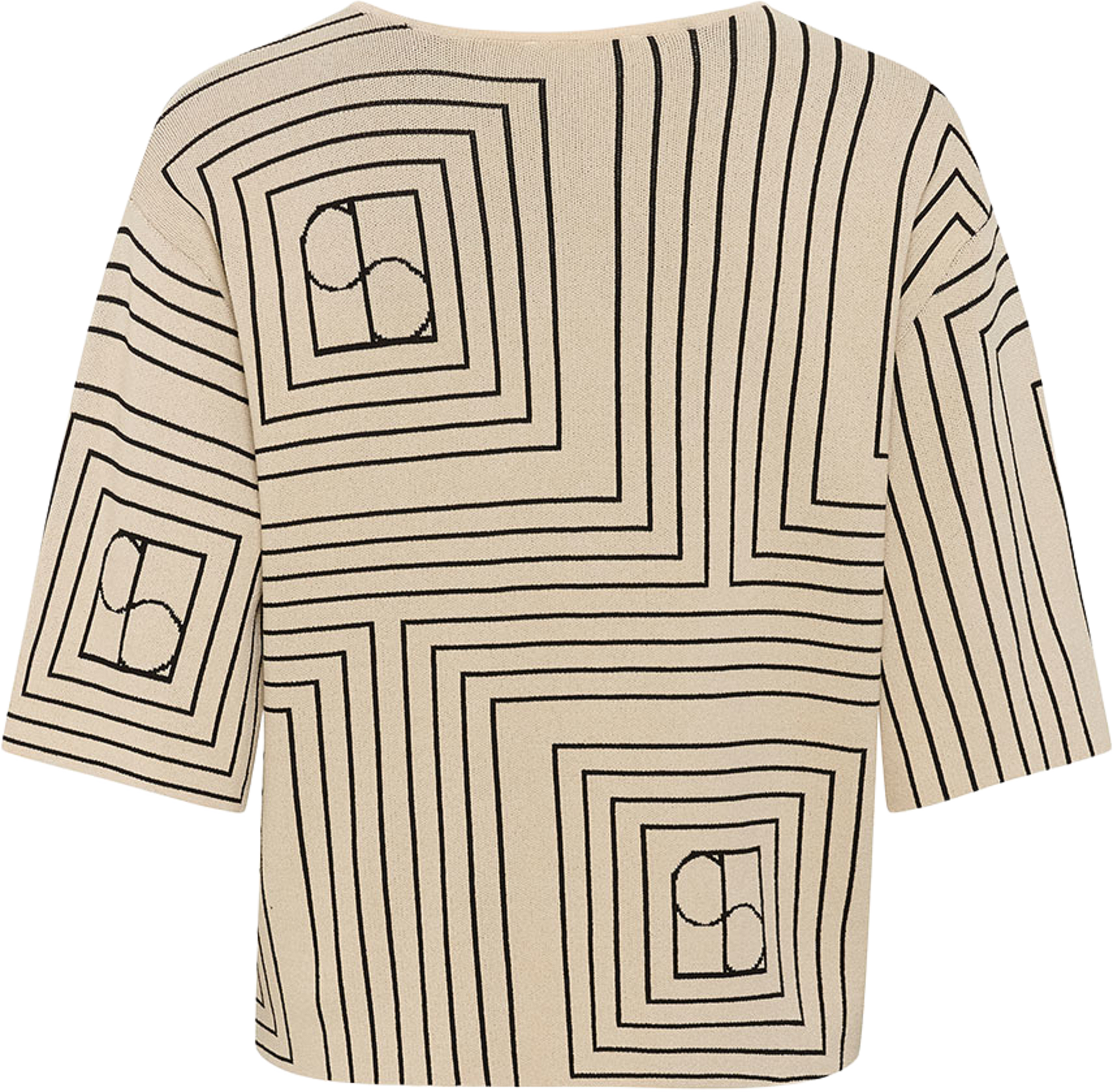 SLIndianna Medea Pullover, från Soaked In Luxury, i färgen Oatmeal W Black Monogram.