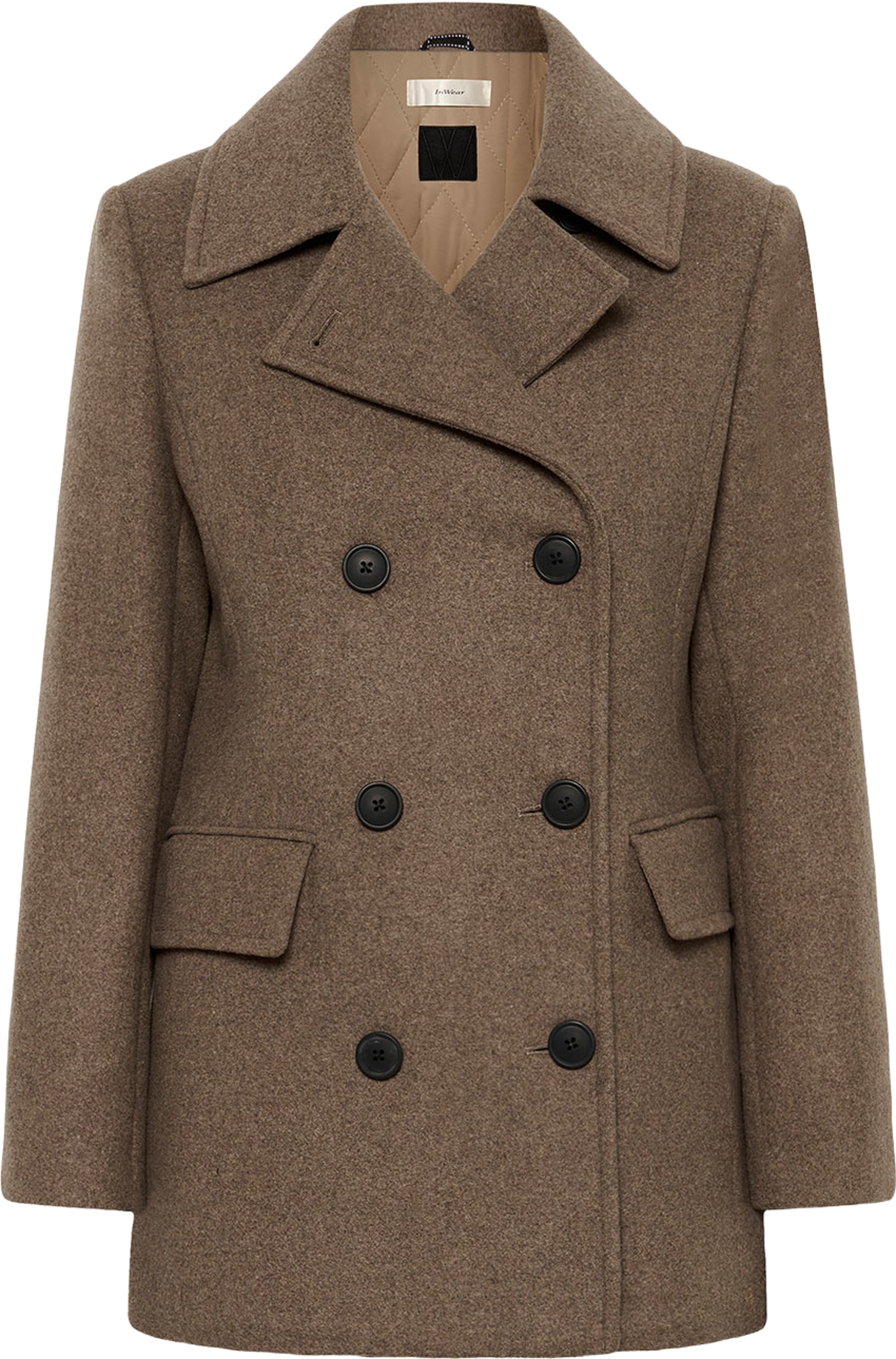 PerryIW Sailor Coat, från Inwear, i färgen Mocha Grey Melange.