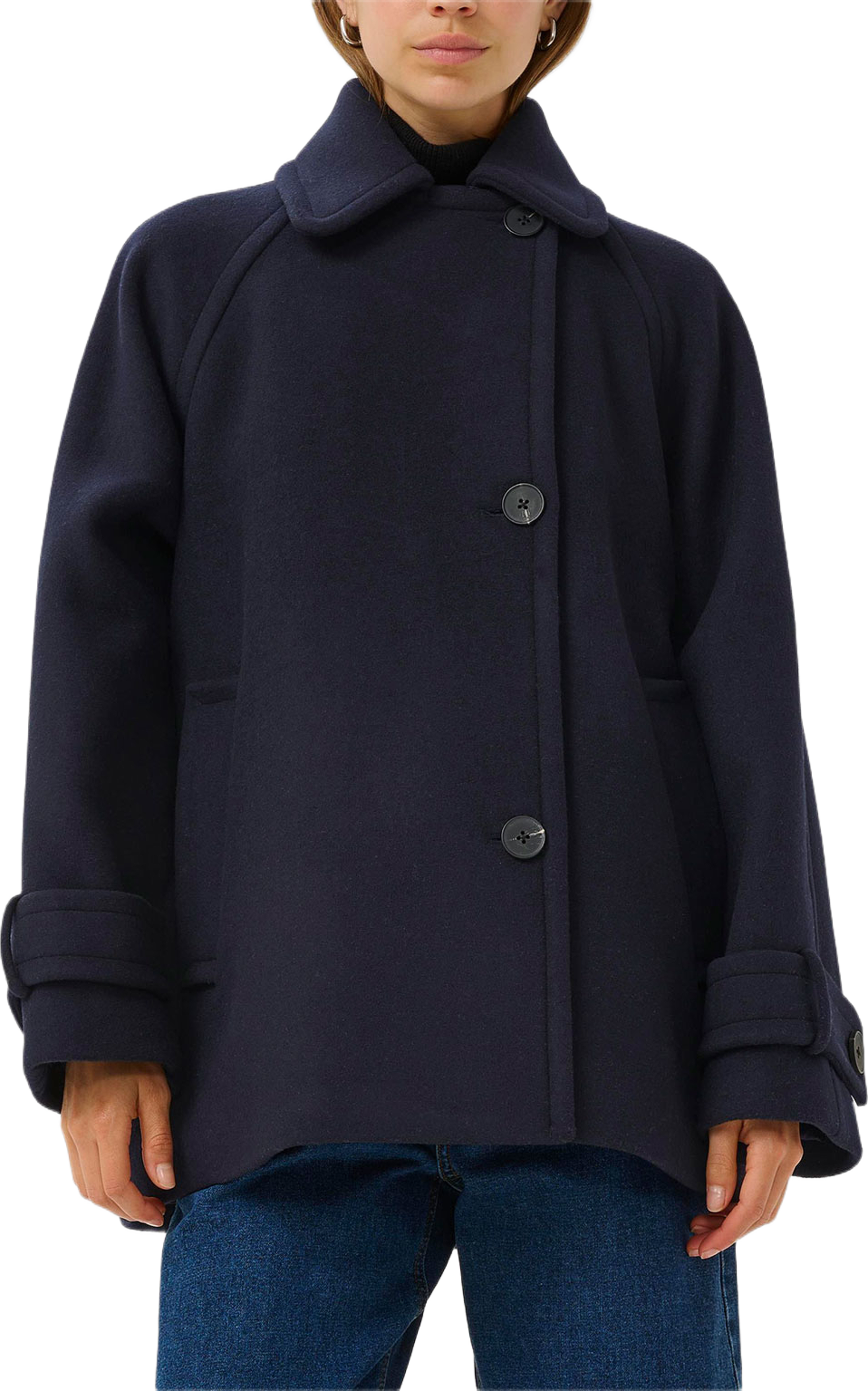 ThoraIW Minona Coat, från Inwear, i färgen Marine Blue.