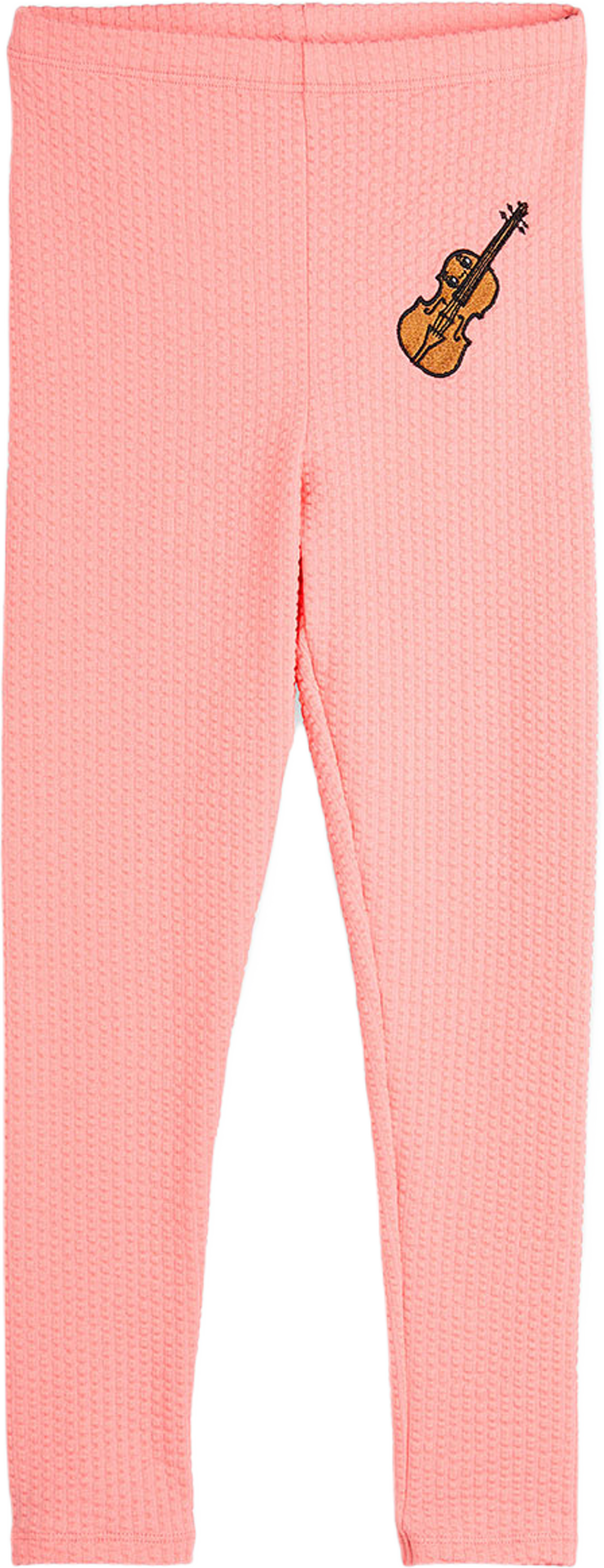 Violin embroidered leggings