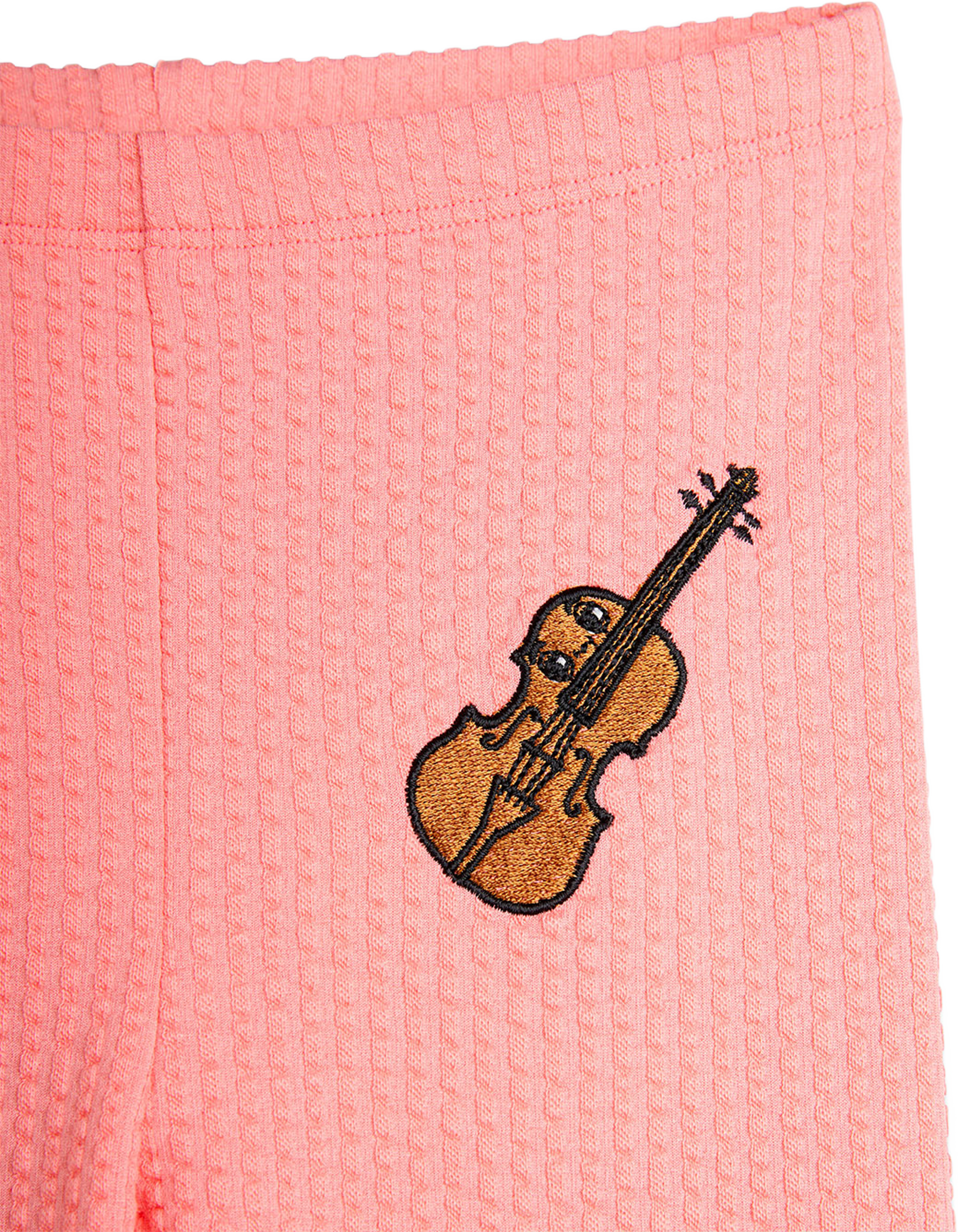 Violin embroidered leggings