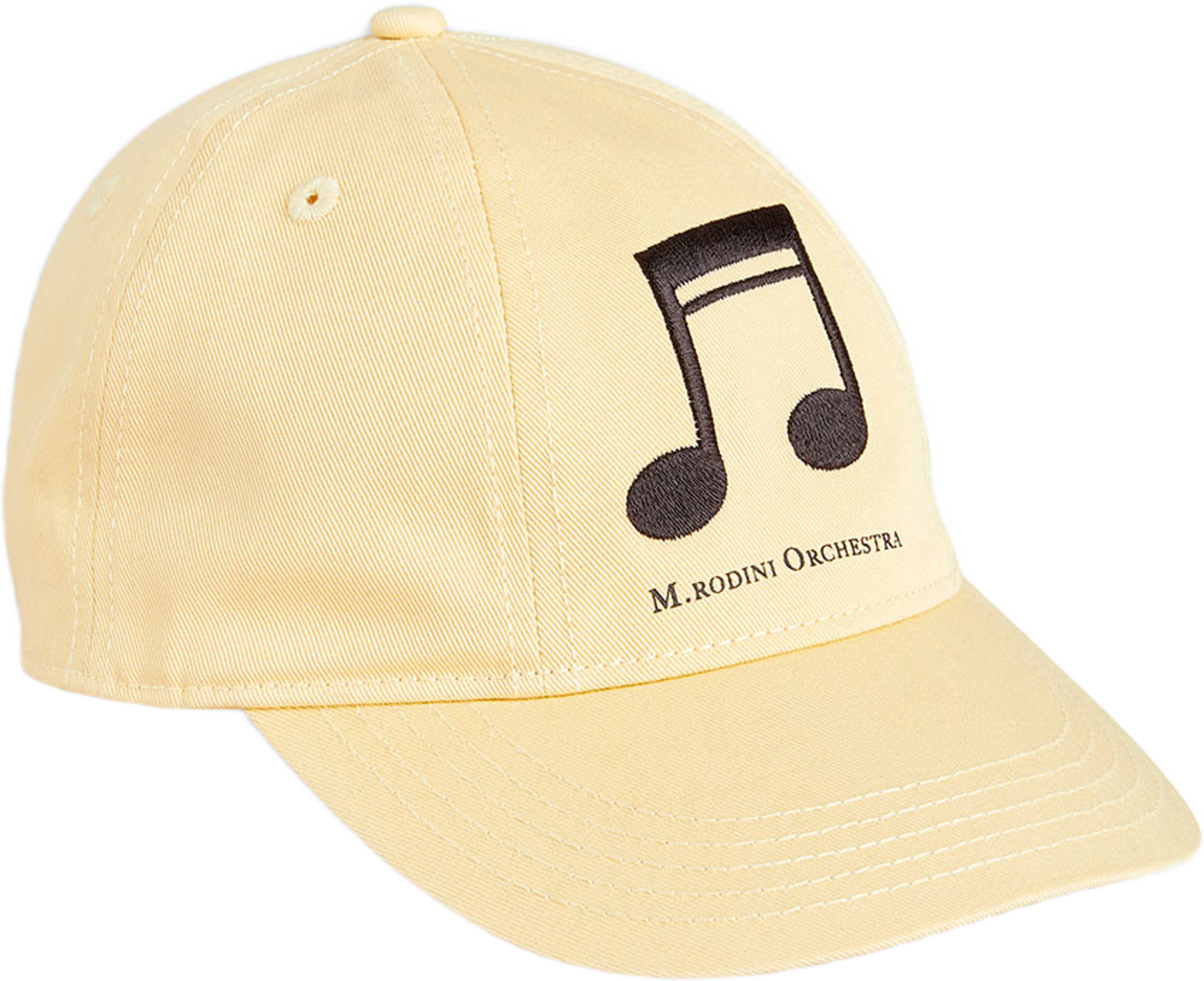 Note embroidered soft cap