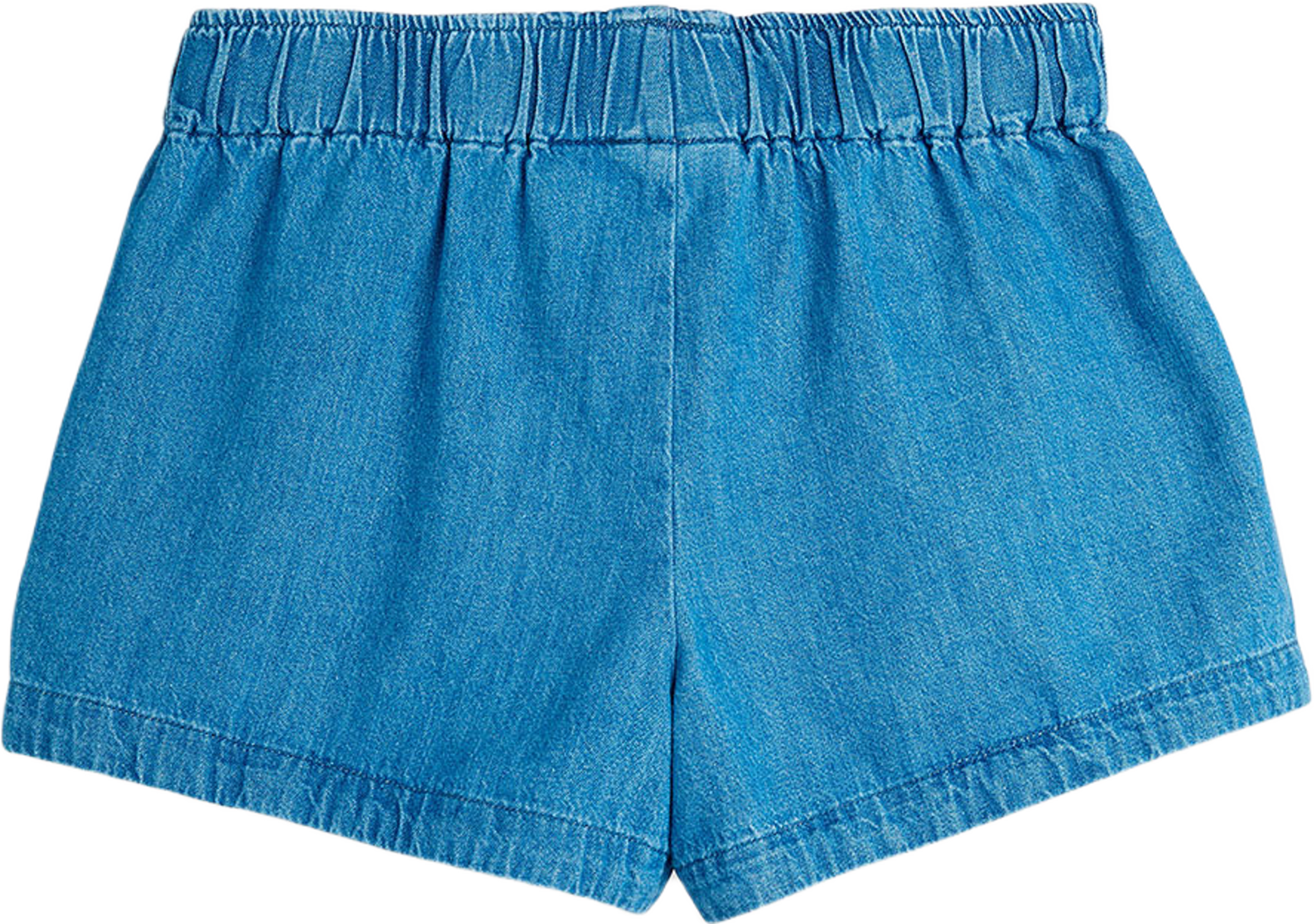 Note embroidered lightweight denim shorts