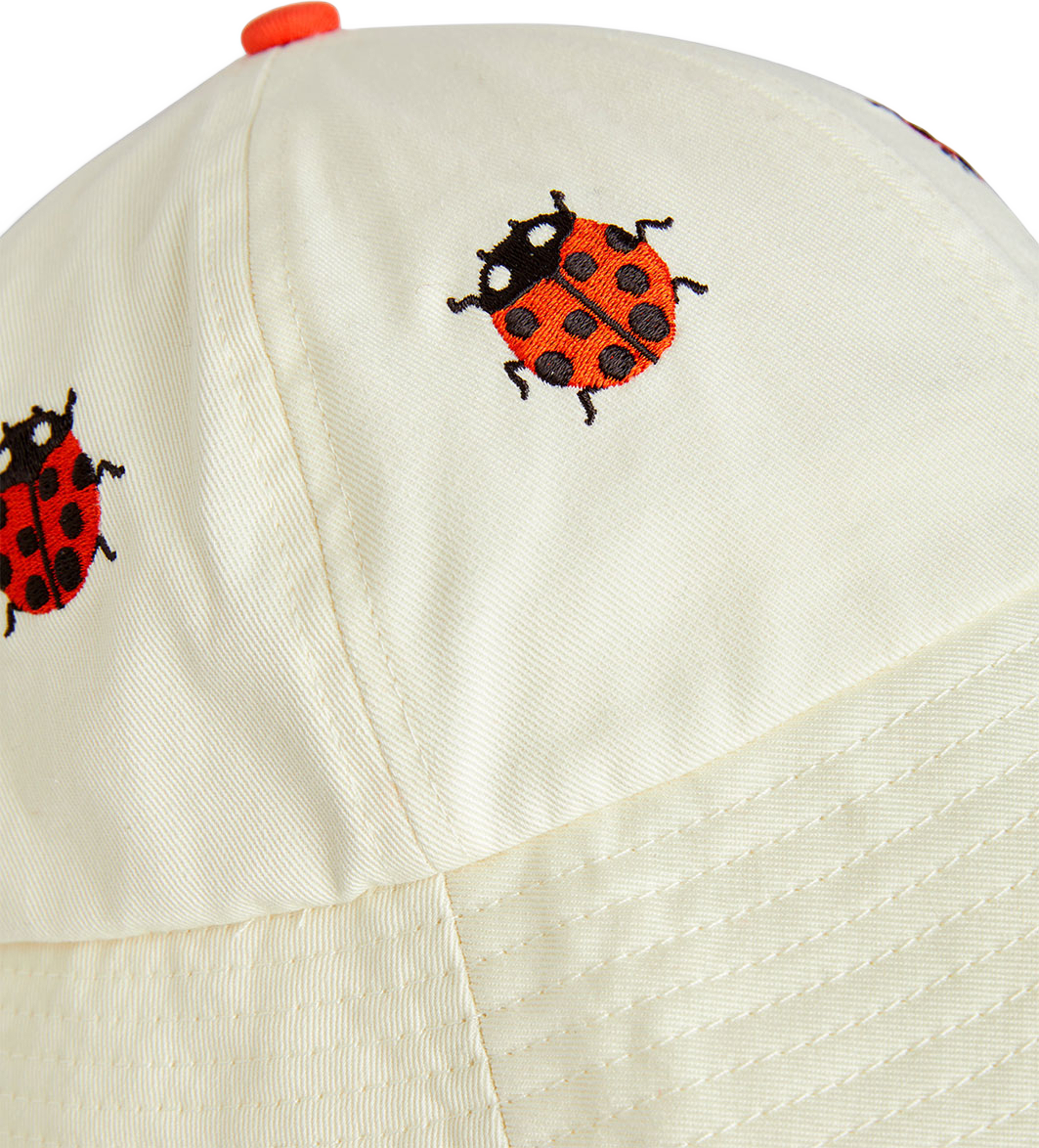 Ladybug embroidered sun hat