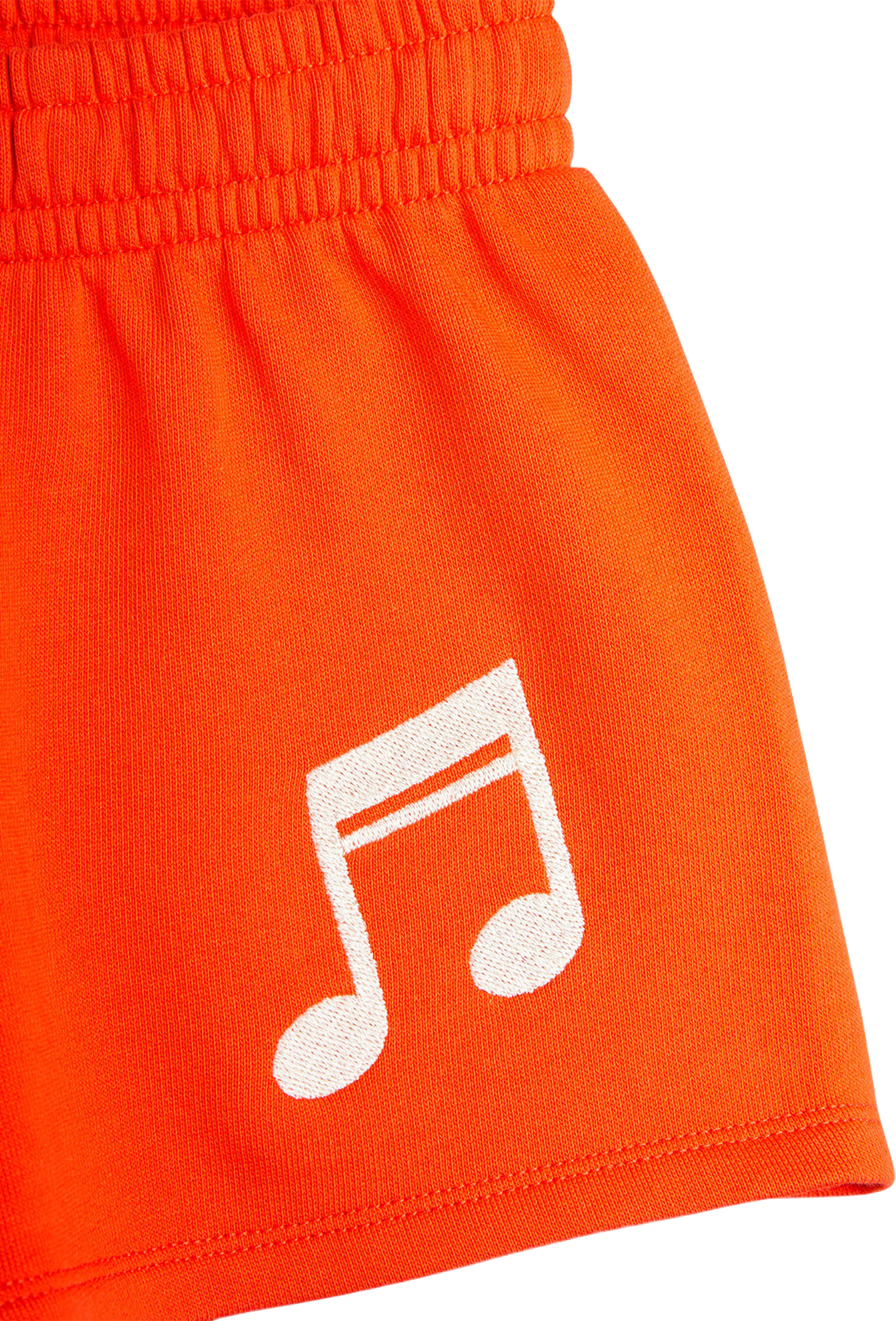 Note embroidered sweatshorts