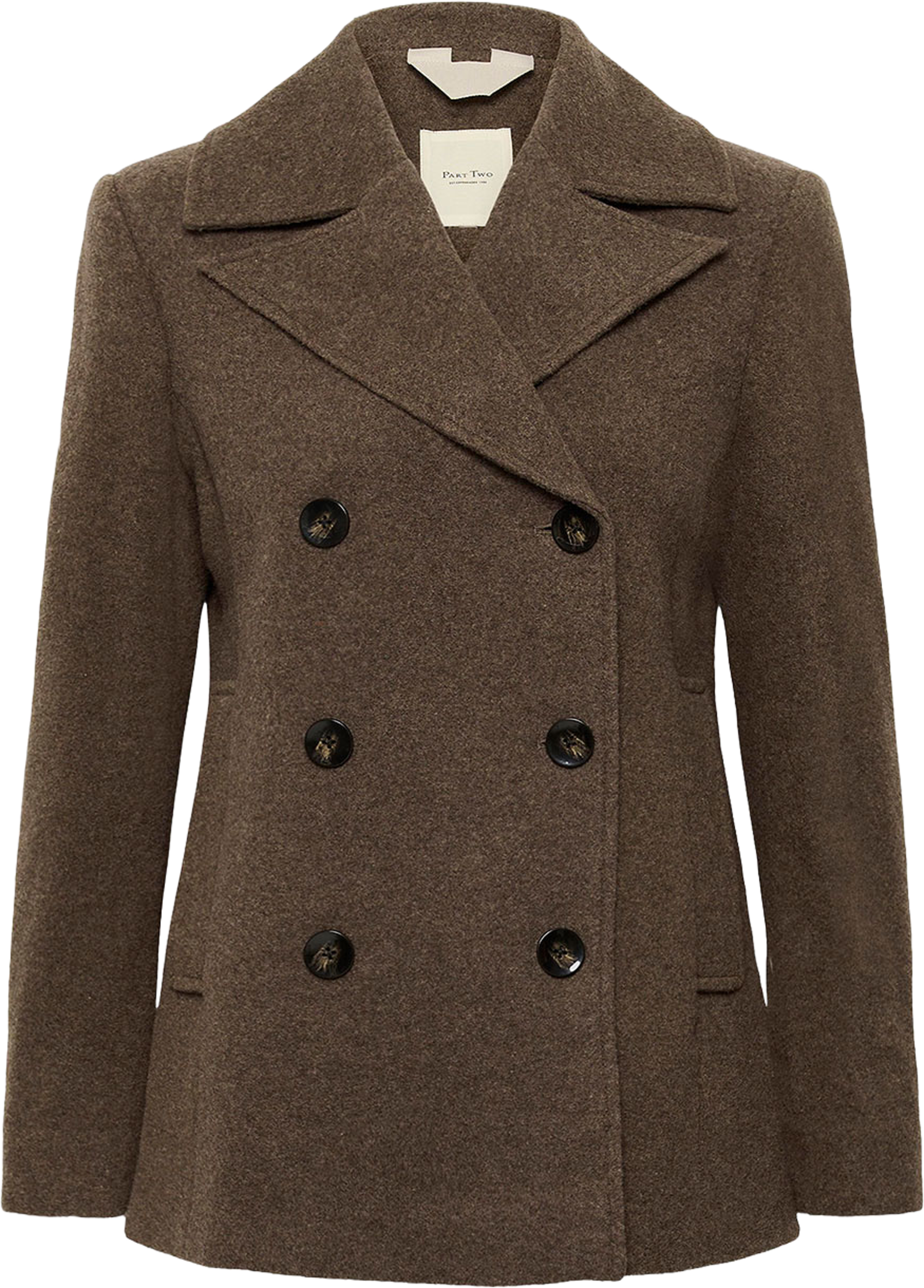 LekiasPW Coat, från Part Two, i färgen Dark Walnut Melange.