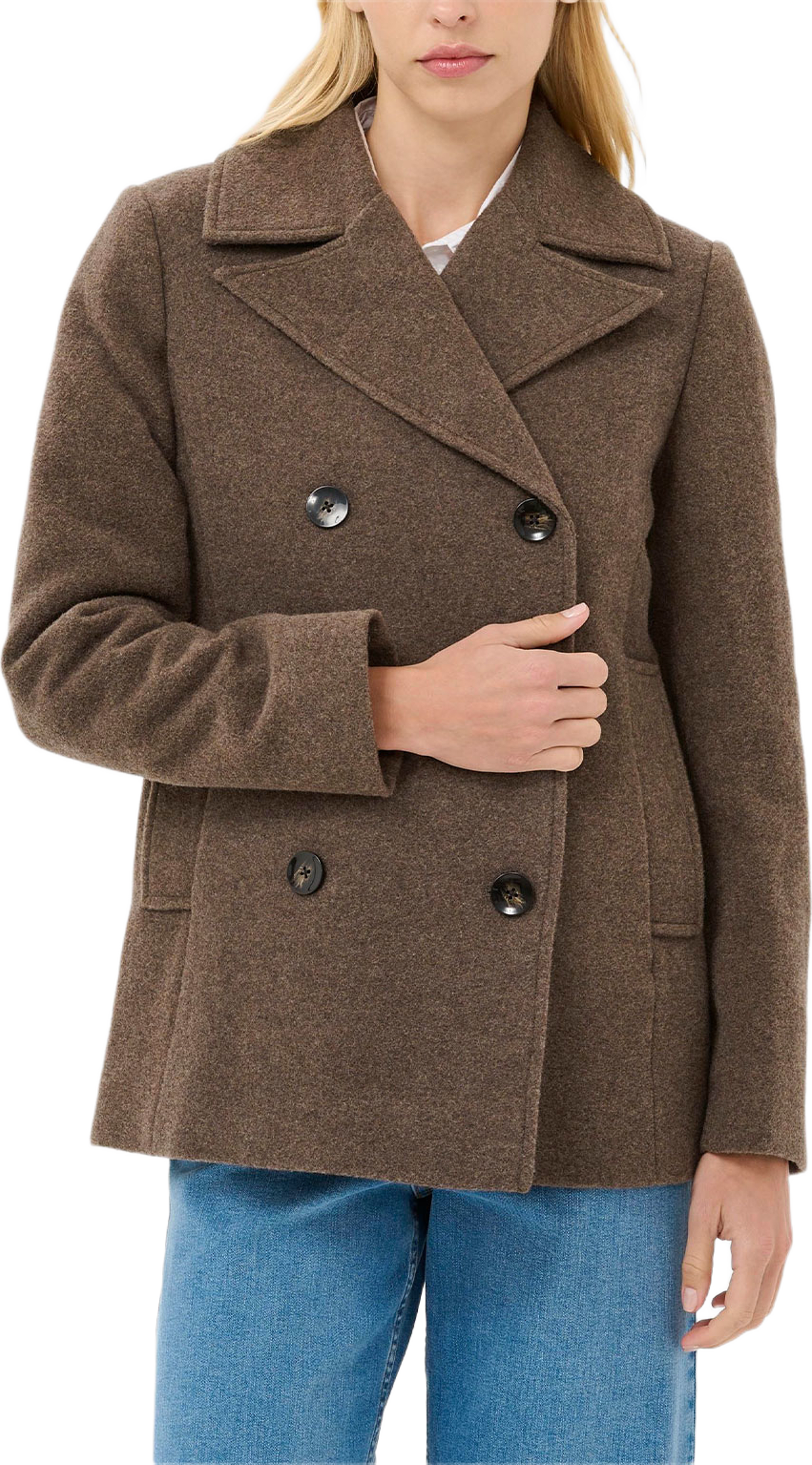 LekiasPW Coat, från Part Two, i färgen Dark Walnut Melange.
