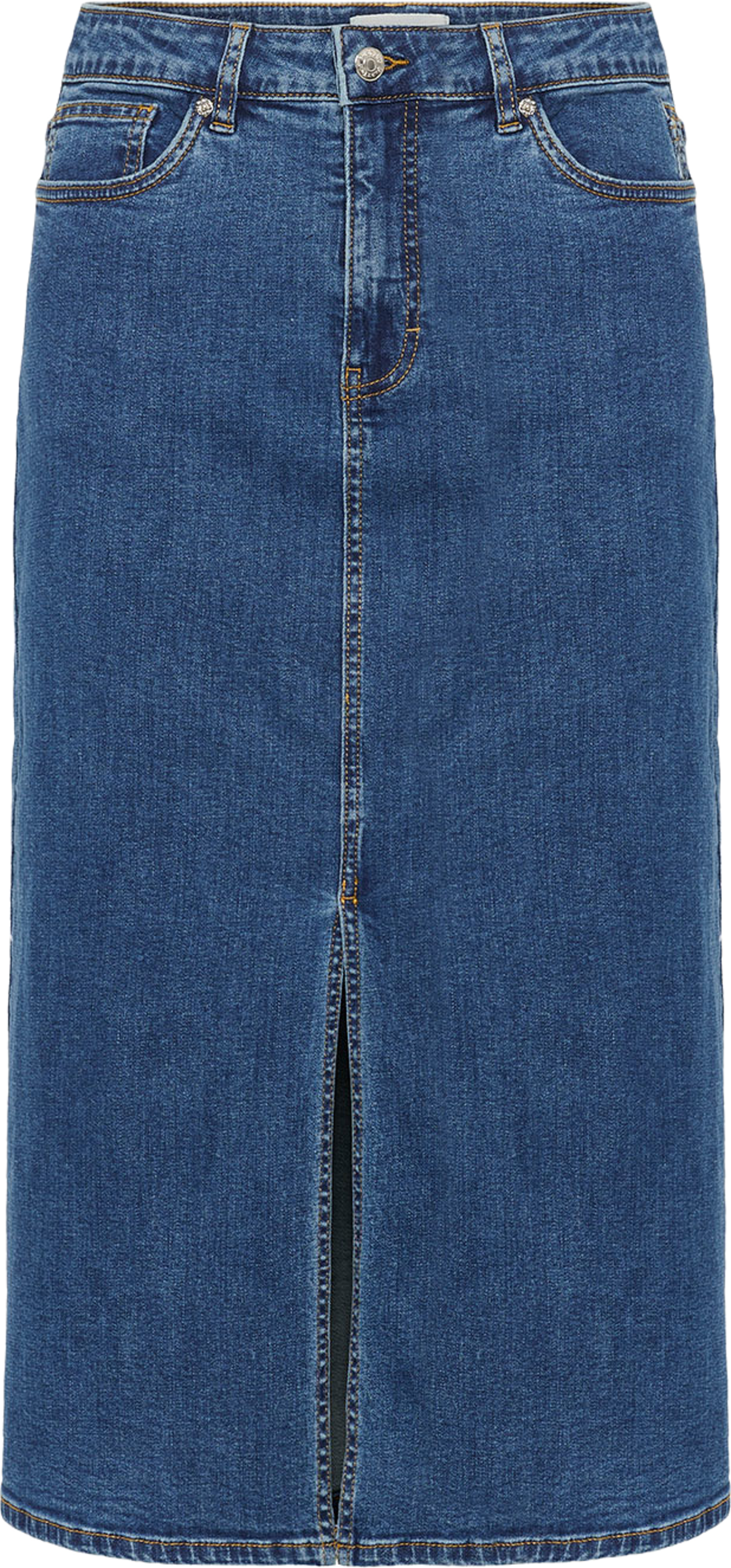 DillinPW Skirt, från Part Two, i färgen Medium Dark Blue Denim.