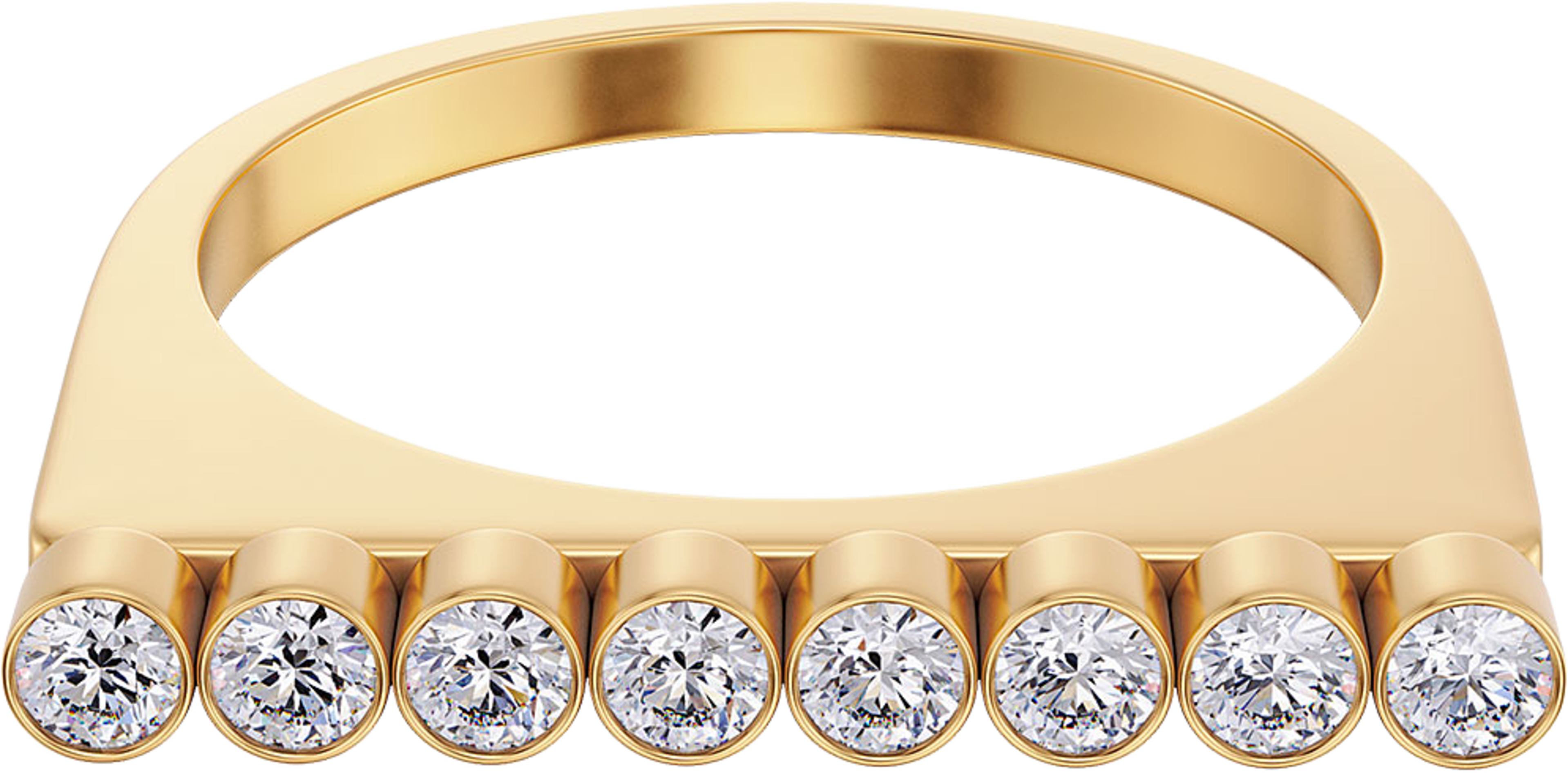 Twiggy Ring CZ Gold