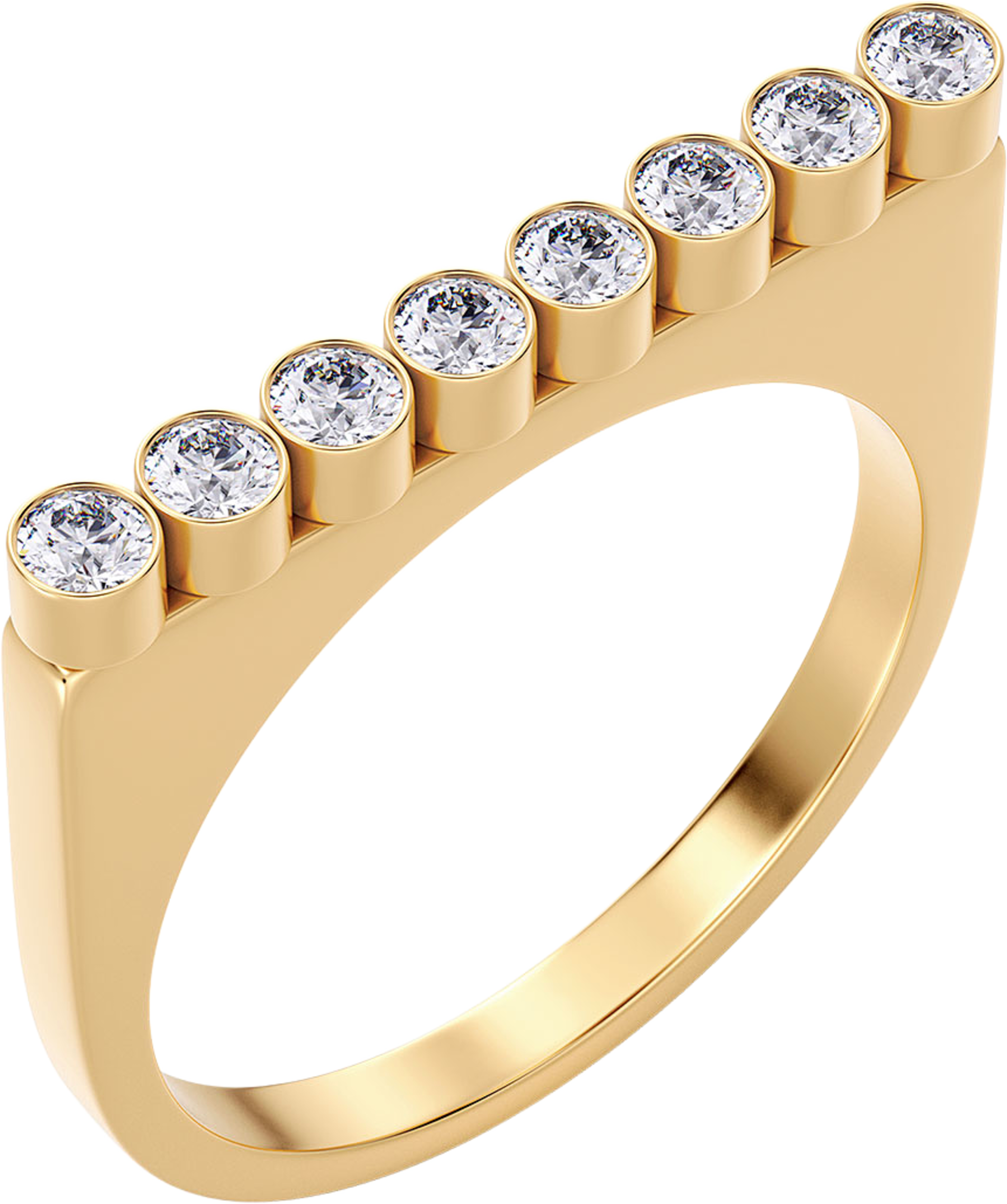 Twiggy Ring CZ Gold