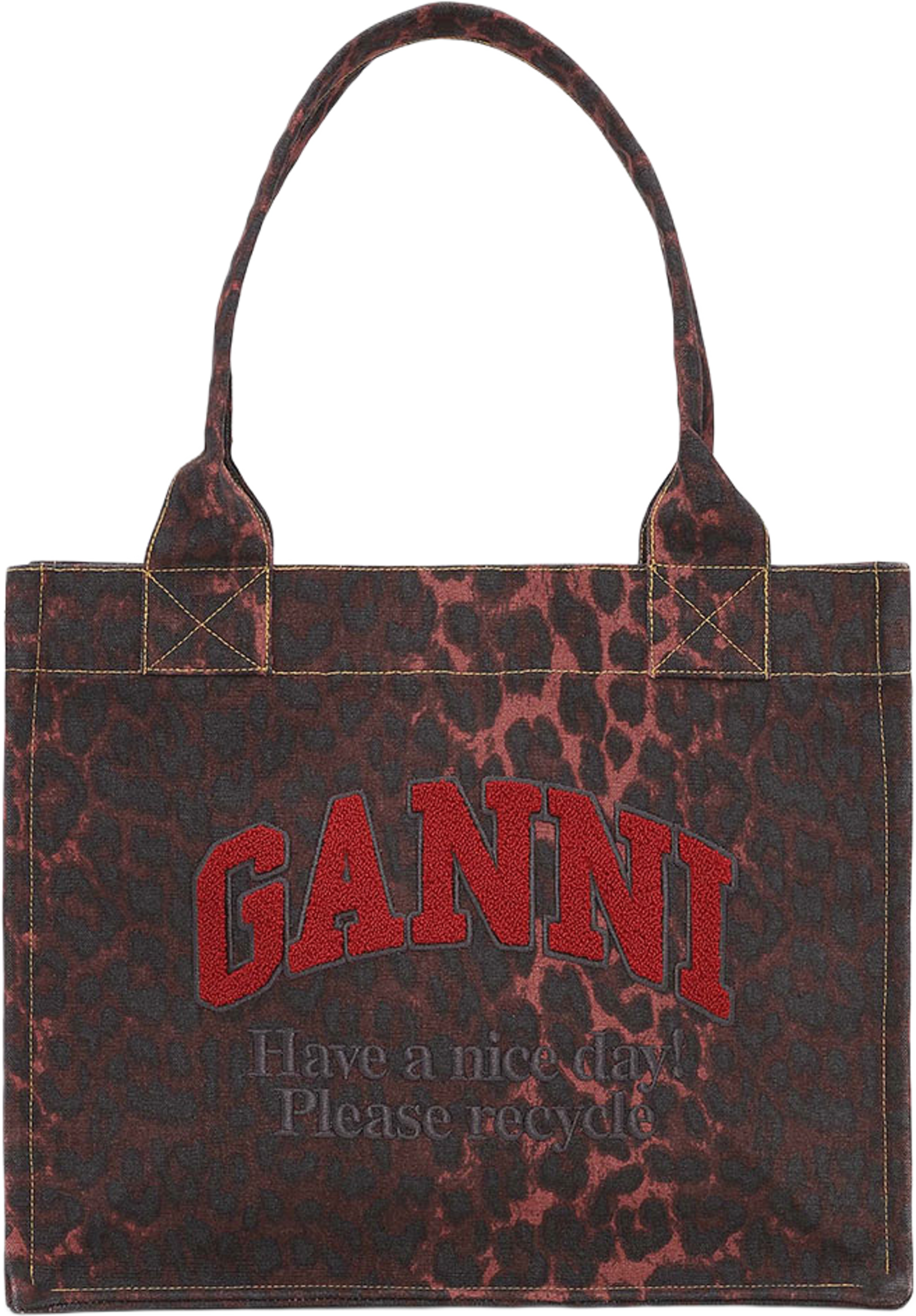 Canvas Shopper Red Leo