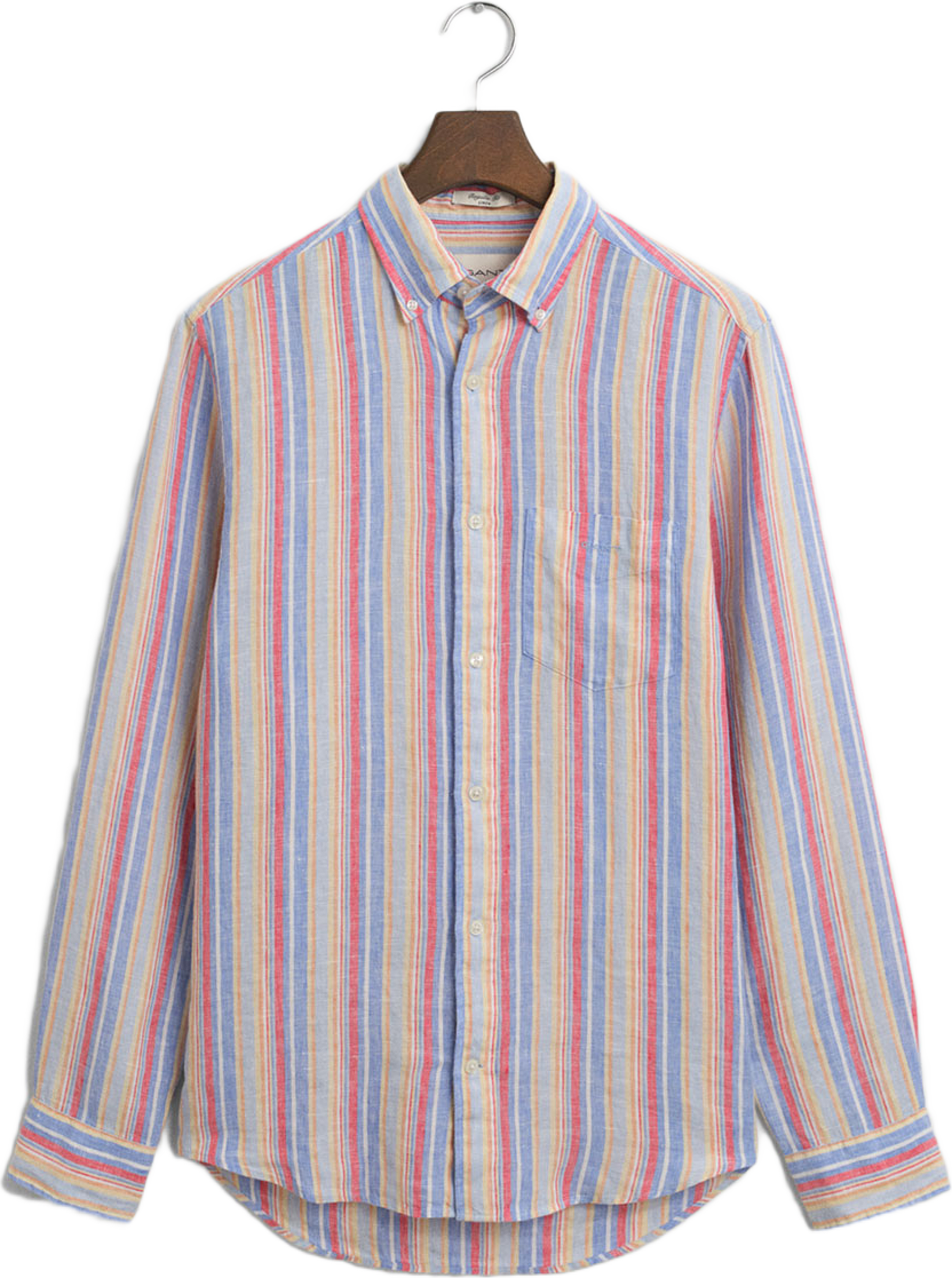 Regular Fit Multi Striped Linen Shirt