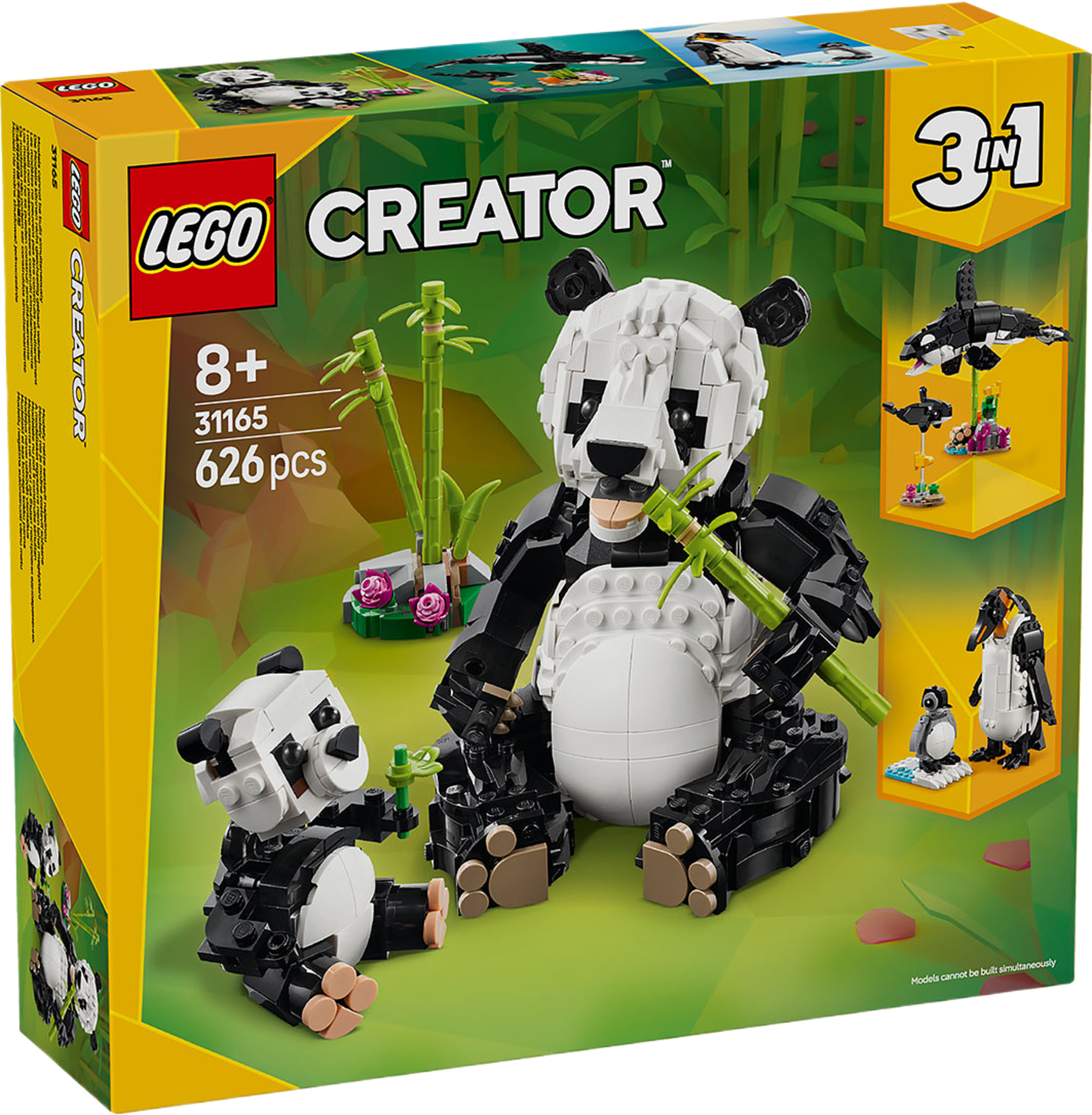 Vilda djur: pandafamilj