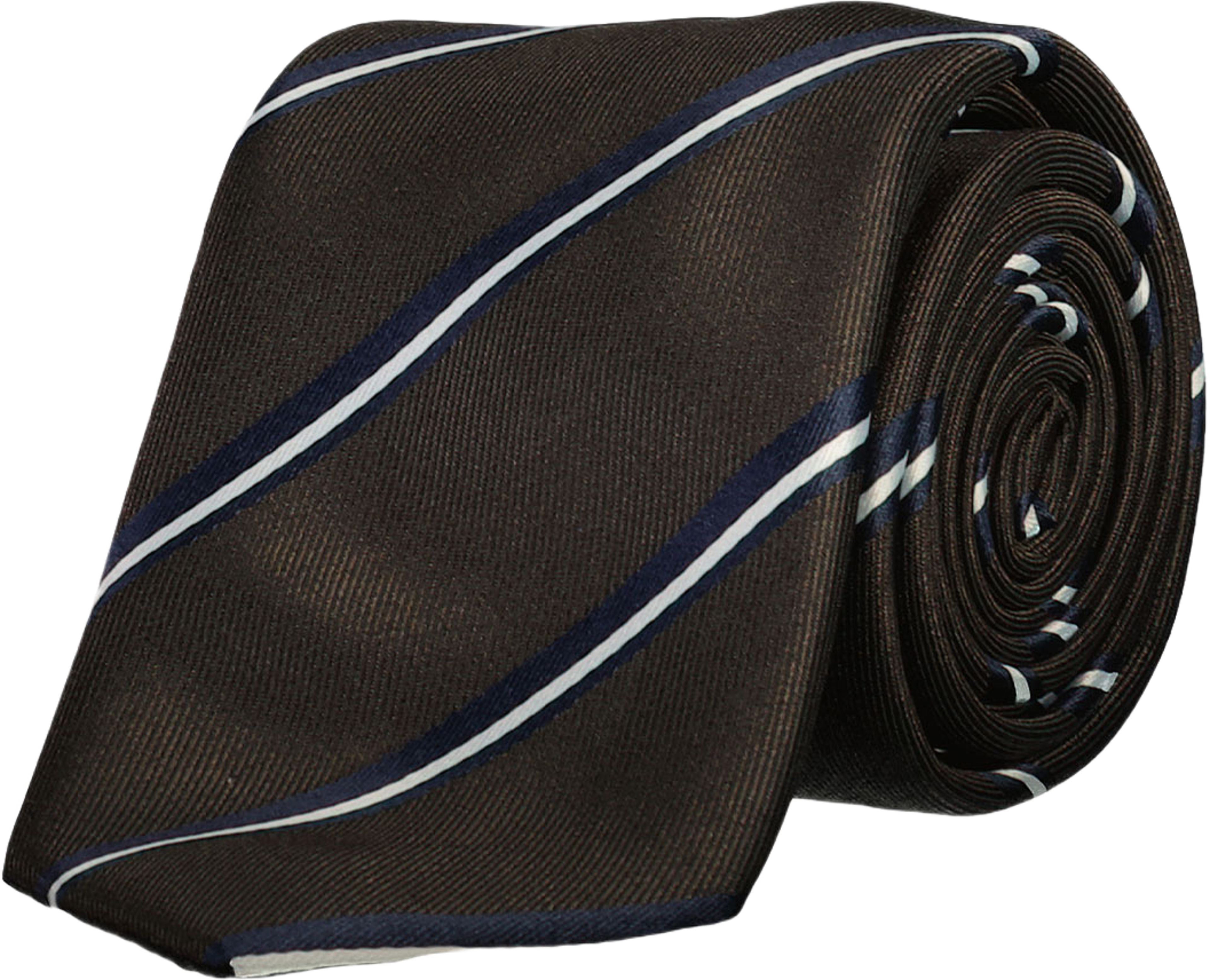 Polyester tie with stripe 7 cm