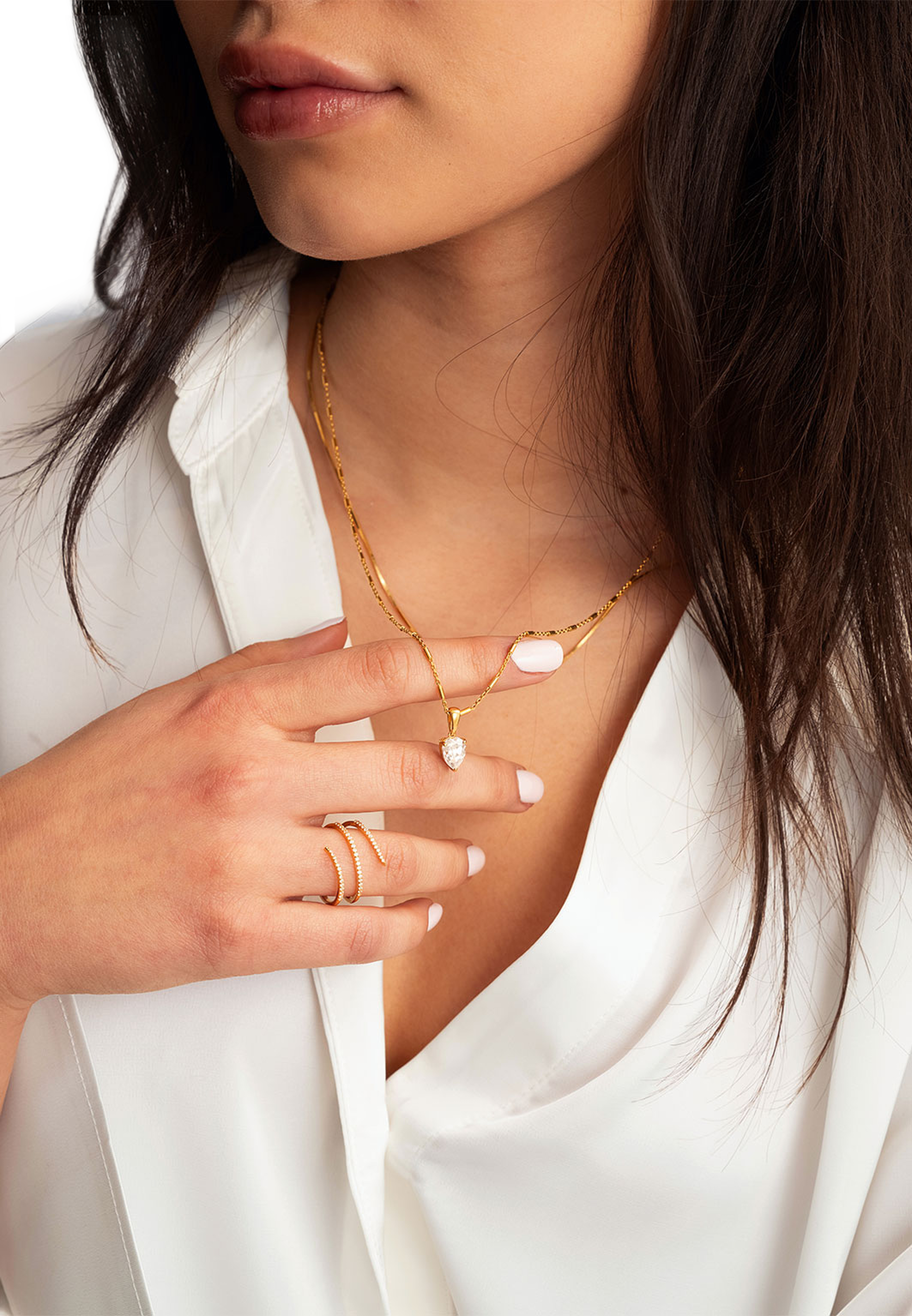 Sparkle Wrap Ring Gold