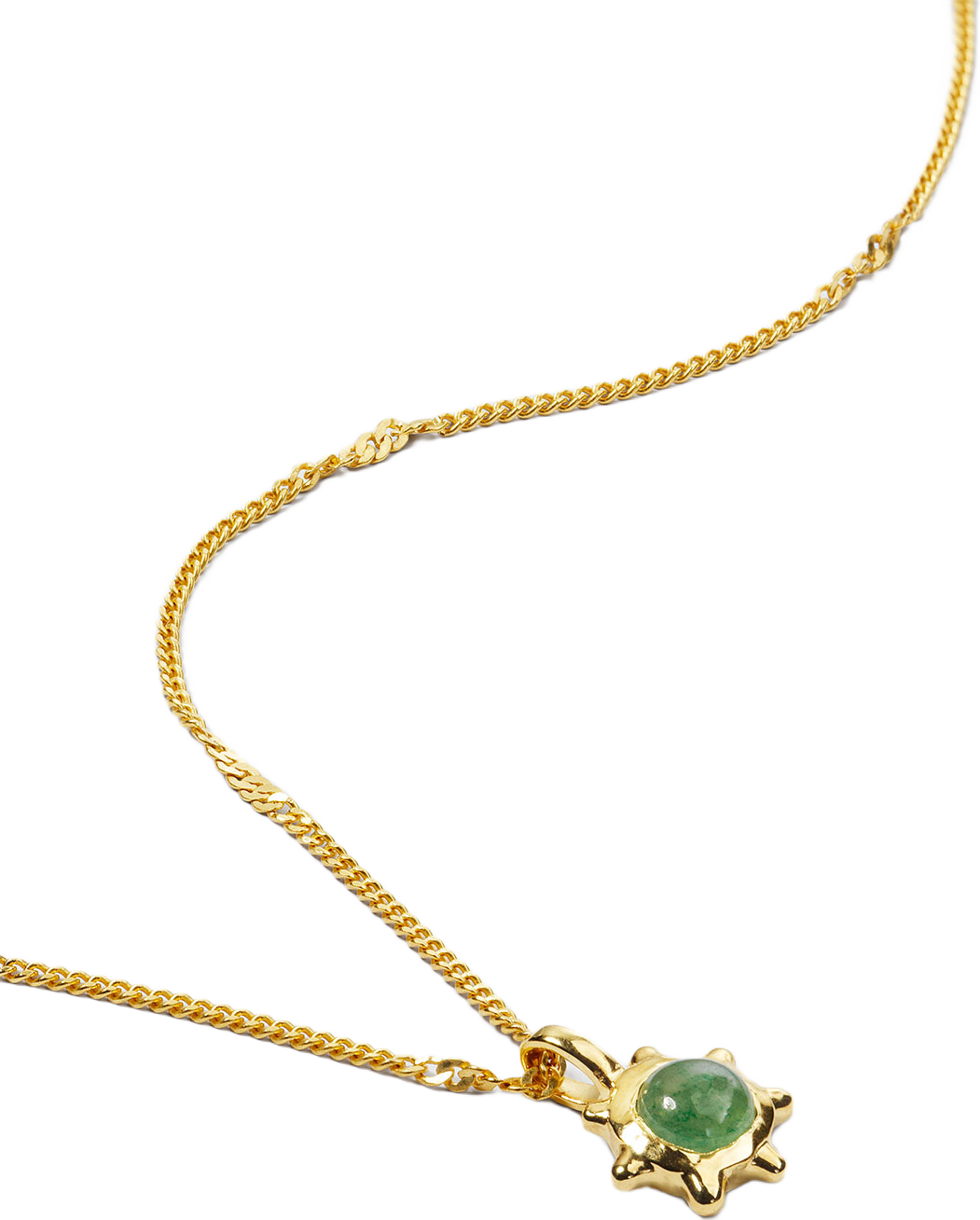 Florentina Necklace Gold Green Jade