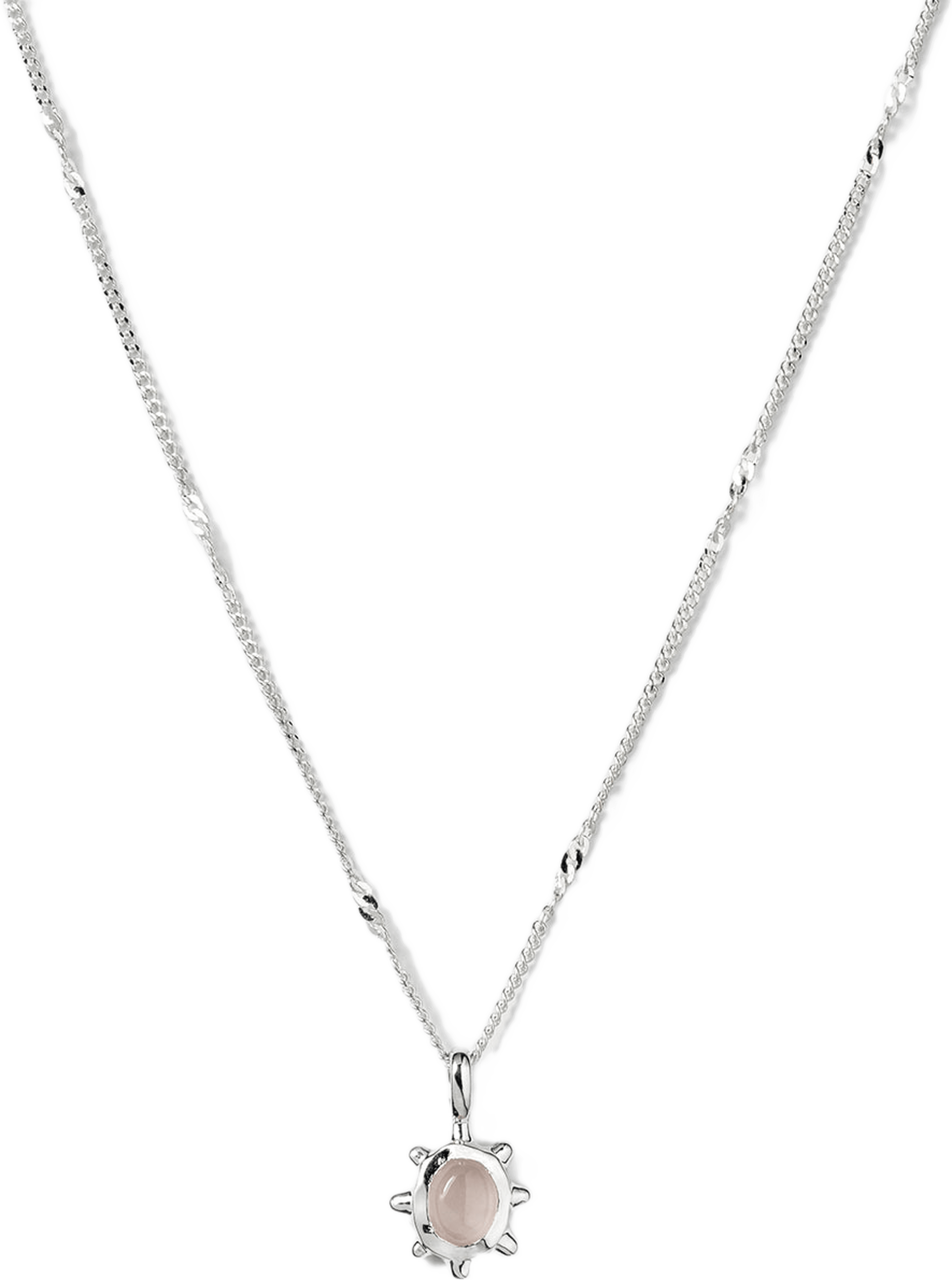 Florentina Necklace Silver Rose Quartz