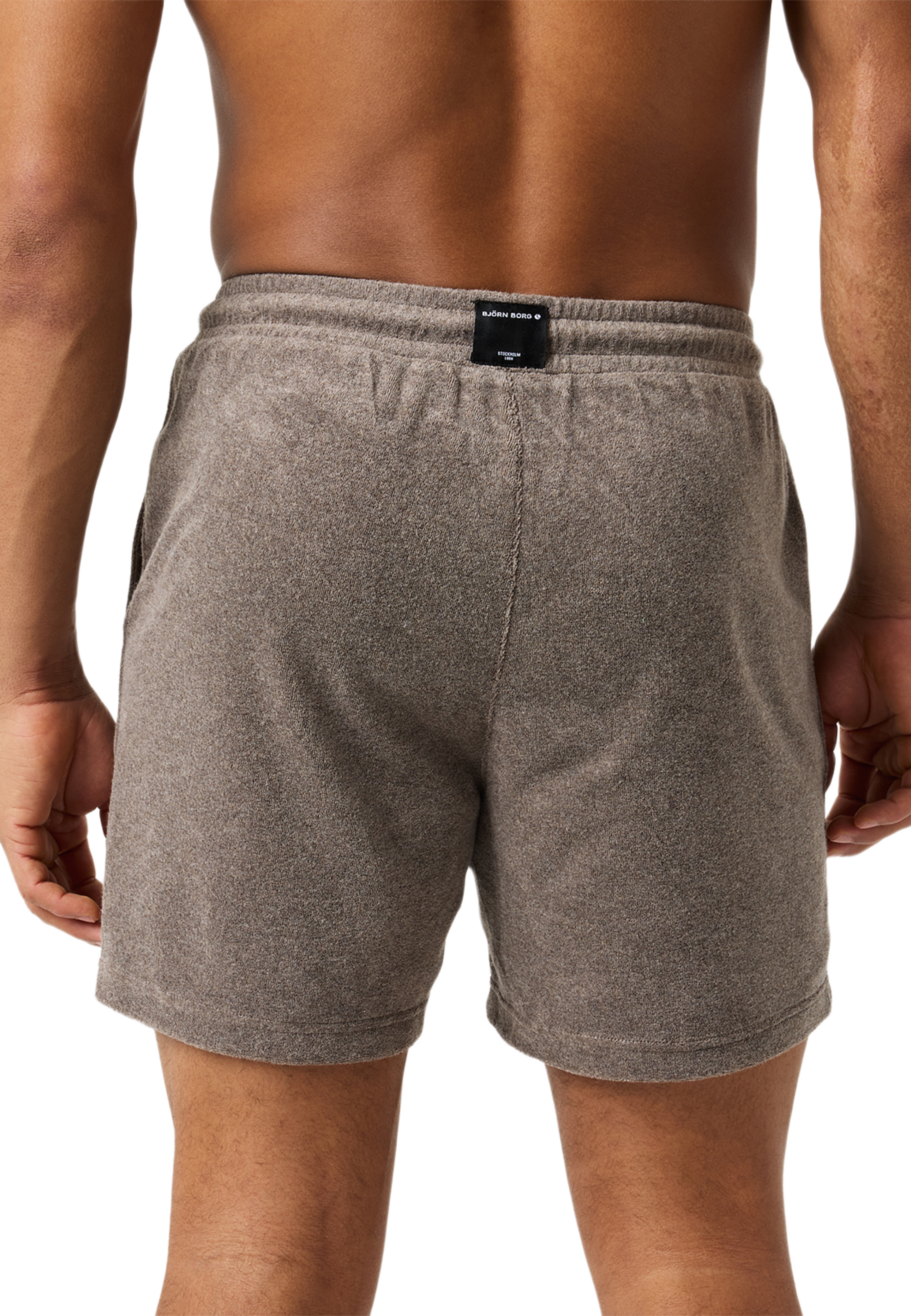 Borg Toweling Pool Shorts, från Björn Borg, i färgen Taupe Melange. Klicka för att öppna bilden i stort format
