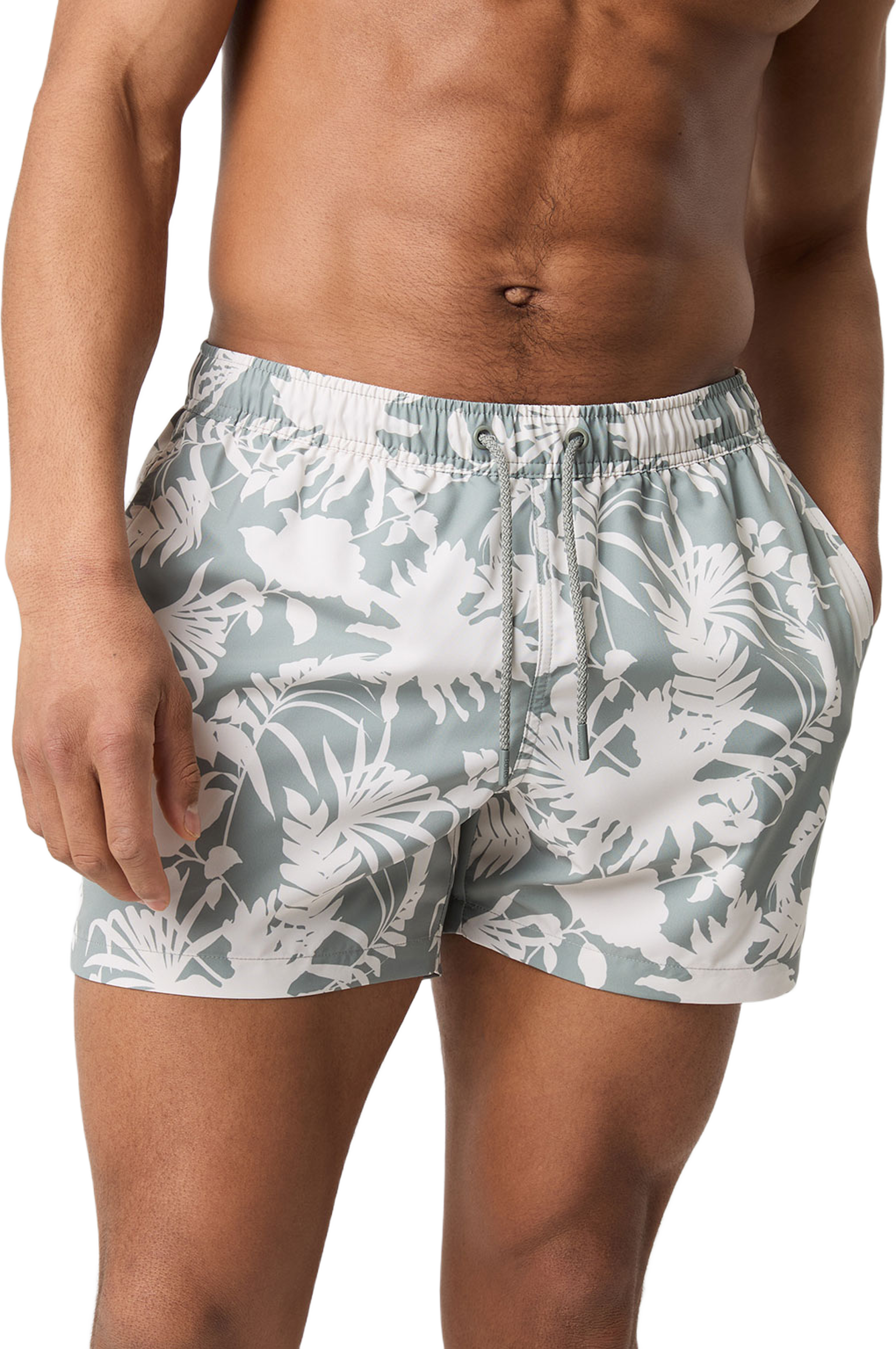 Borg Print Swim Shorts