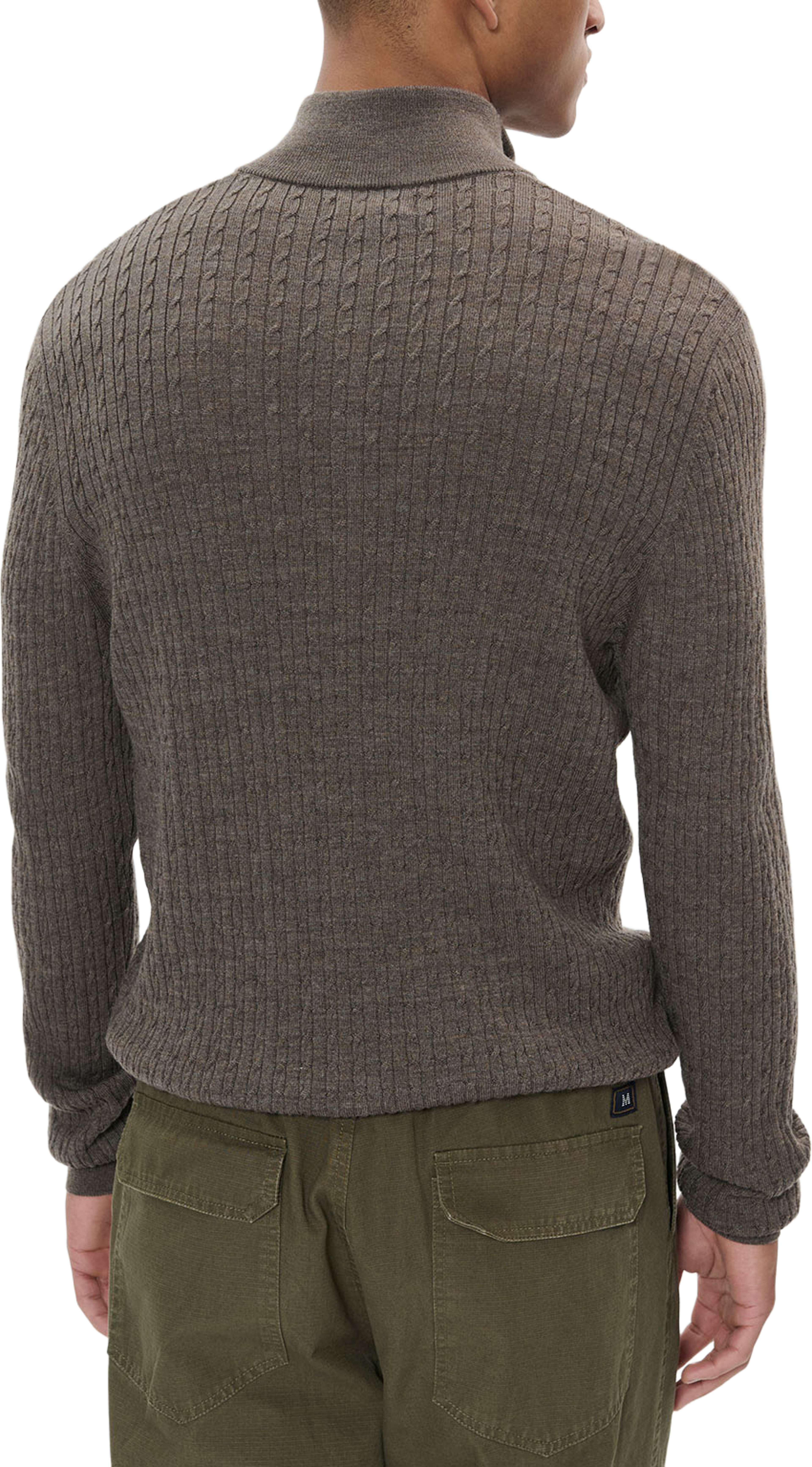 MAmason SZ cabel Pullover, från Matinique, i färgen Brown Soil Melange.