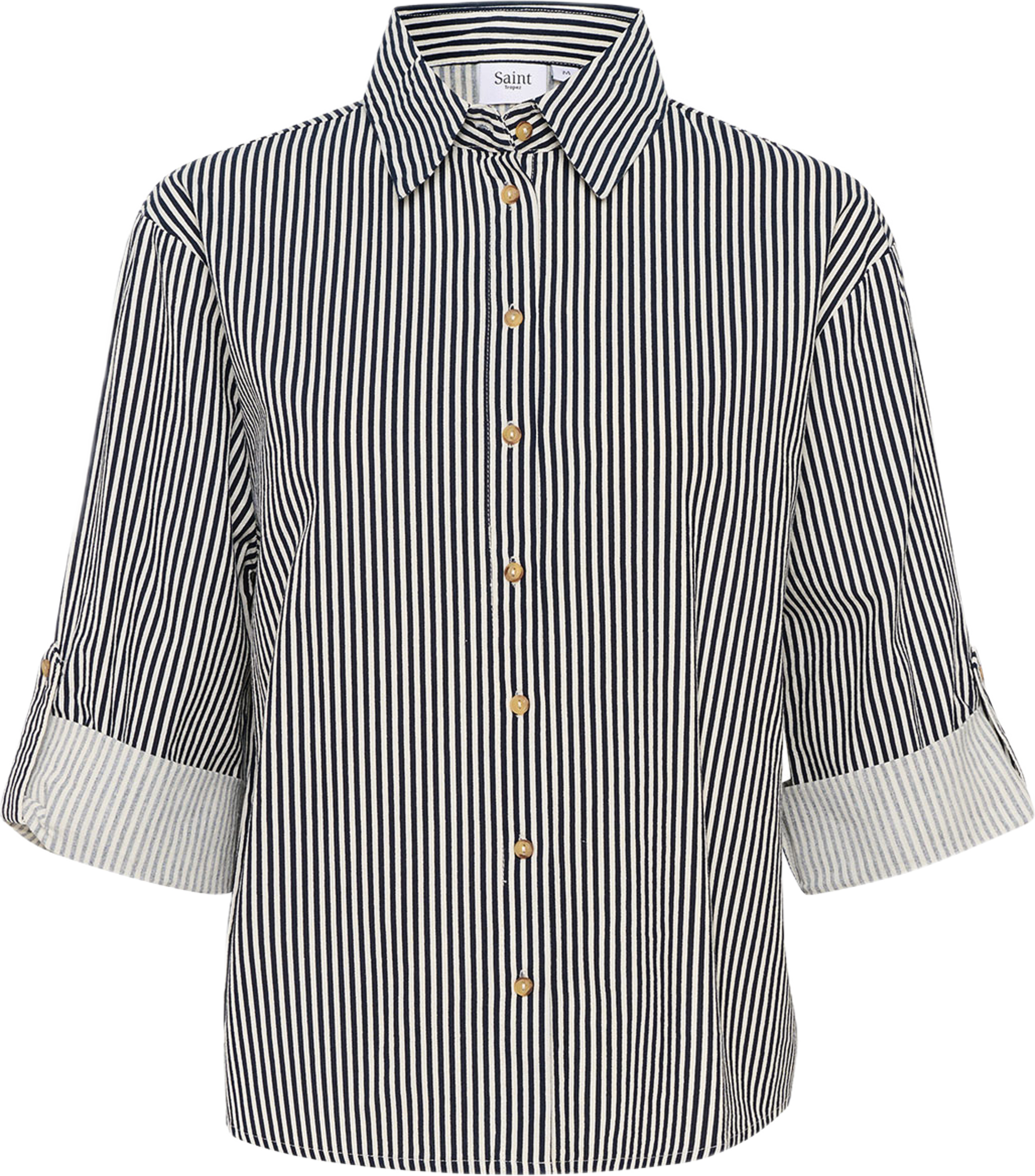 Zalinda SZ Stripe Shirt, från Saint Tropez, i färgen Ice Nightsky Stripe. Klicka för att öppna bilden i stort format