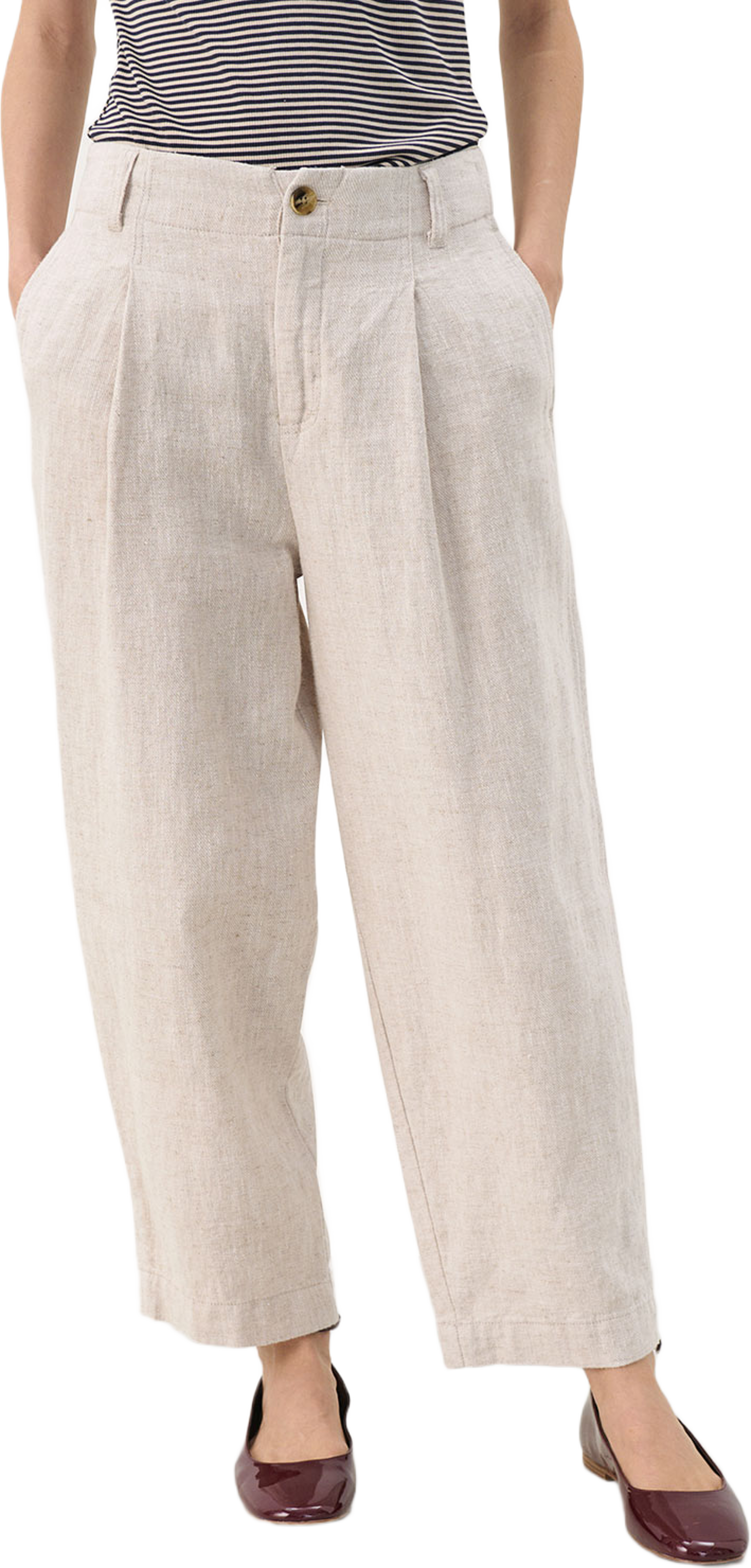 Nettas PW PA Trouser, från Part Two, i färgen French Oak Melange. Klicka för att öppna bilden i stort format