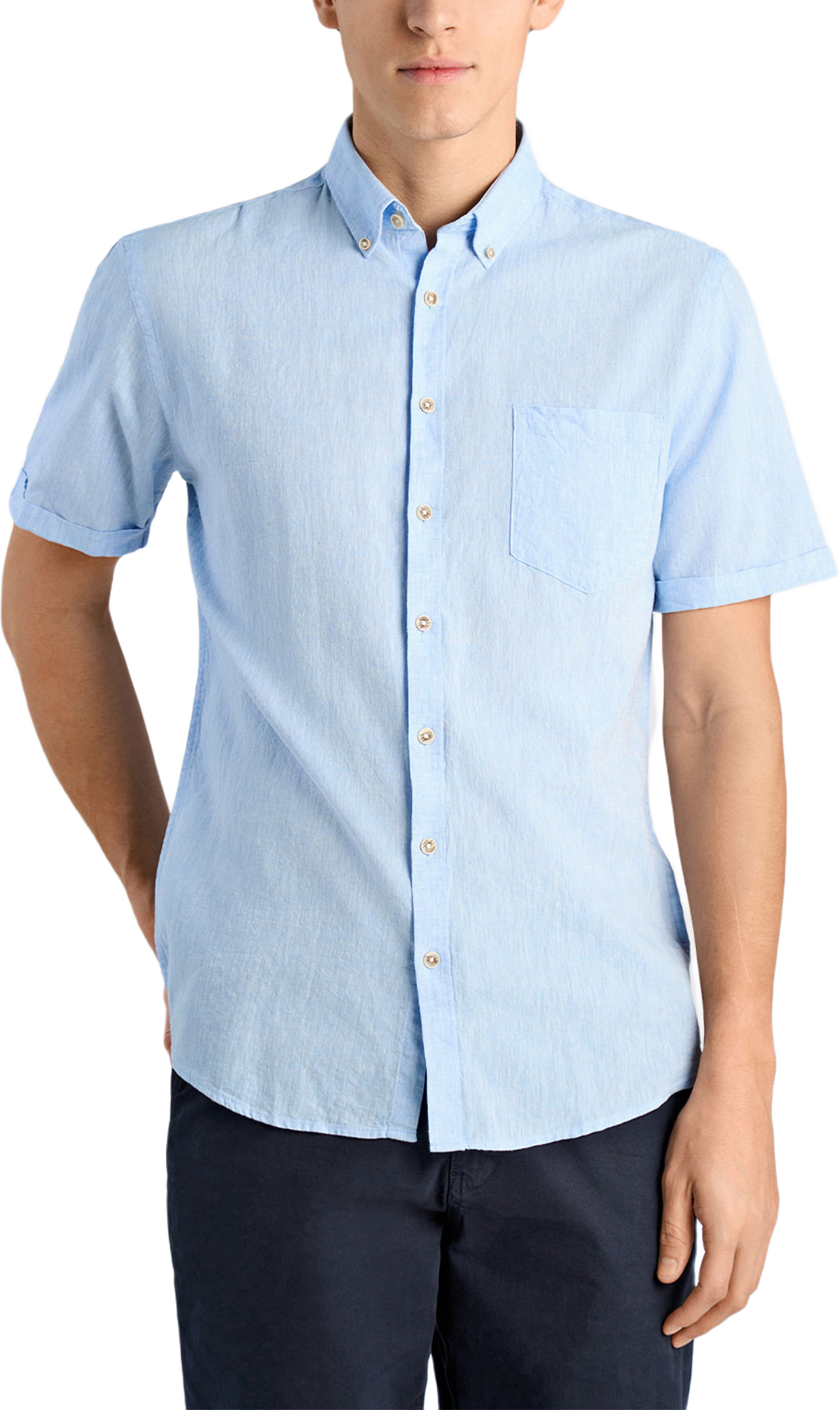 Cotton/linen shirt S/S