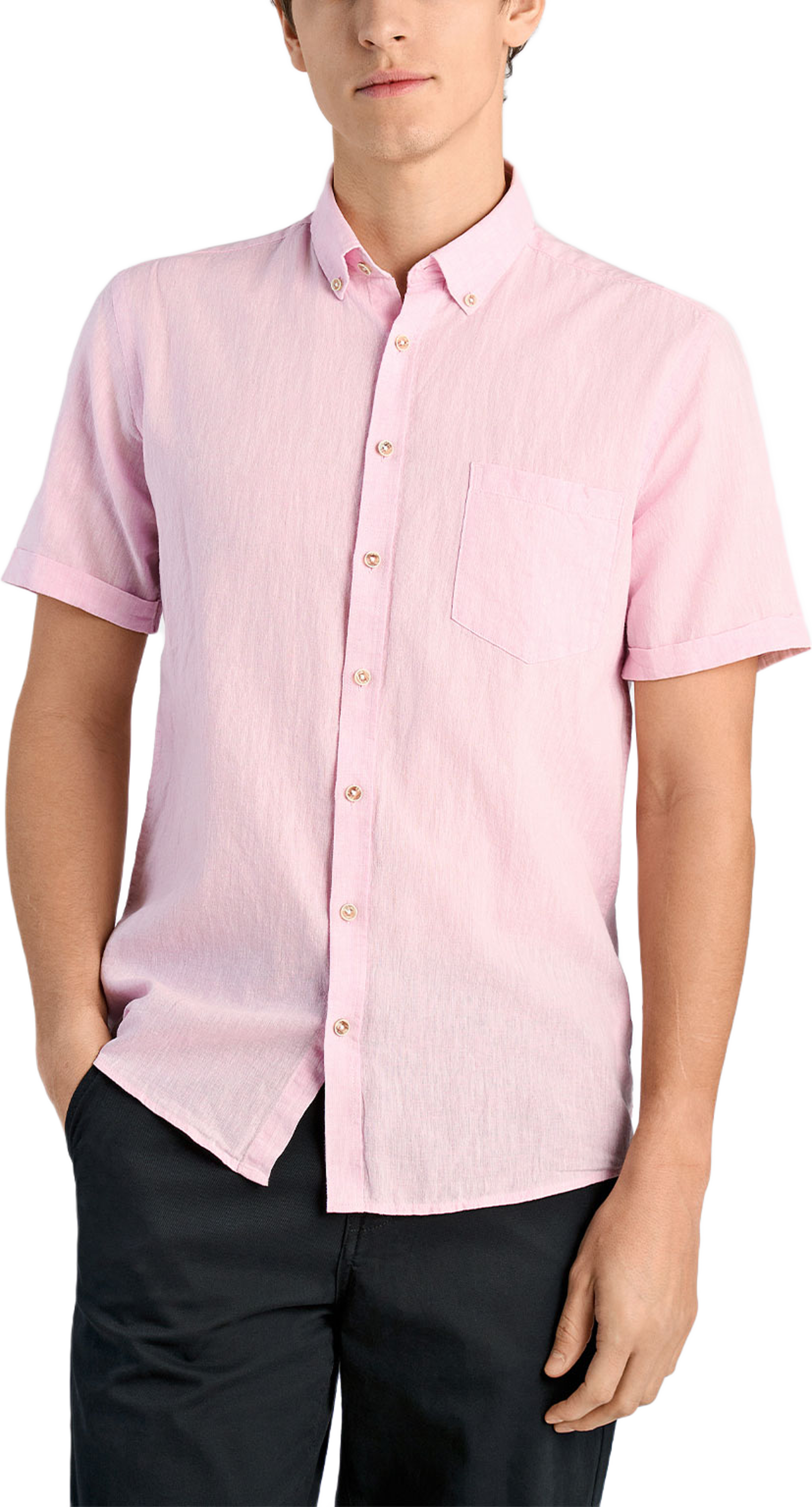 Cotton/linen shirt S/S