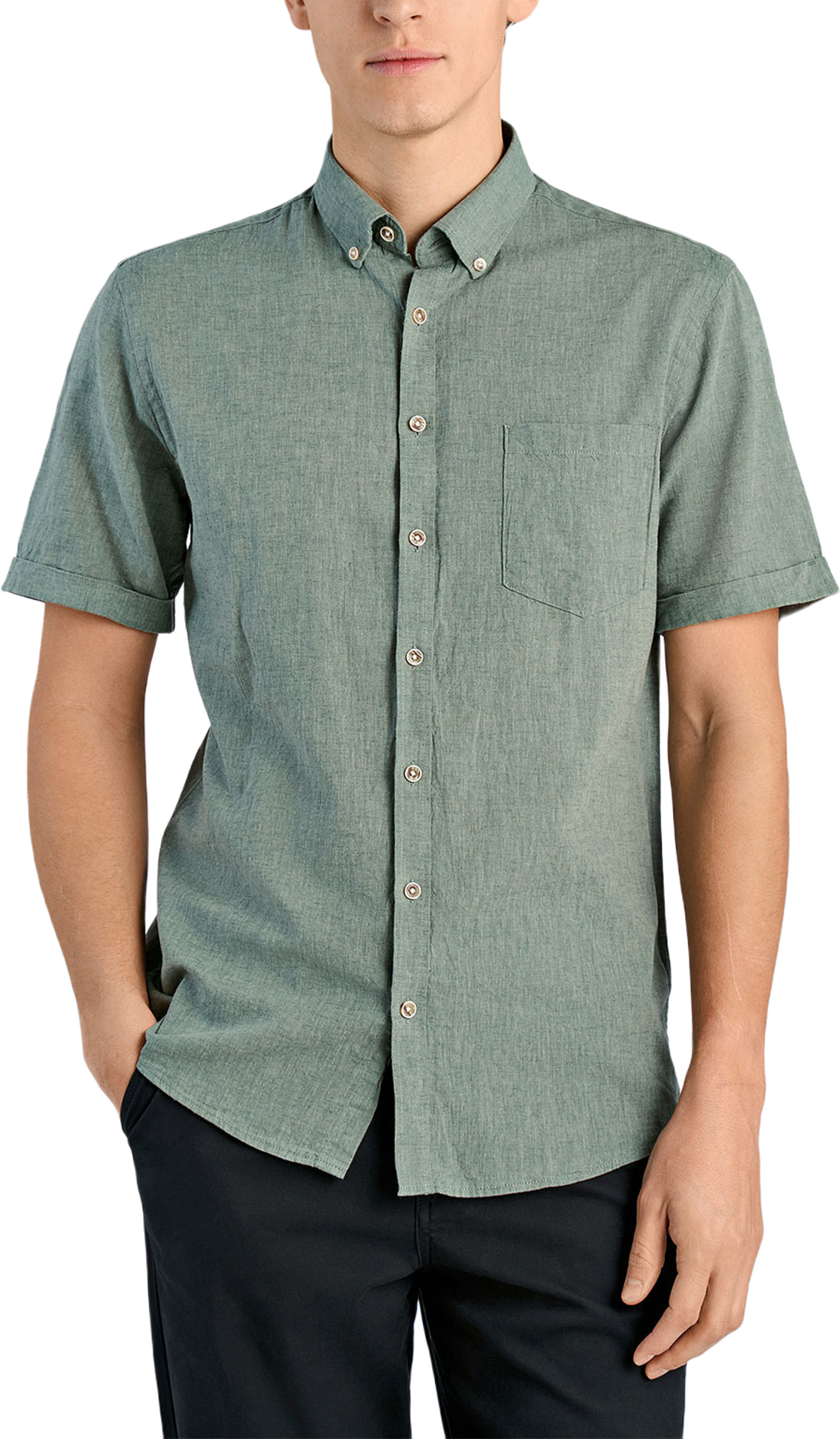 Cotton/linen resort shirt S/S