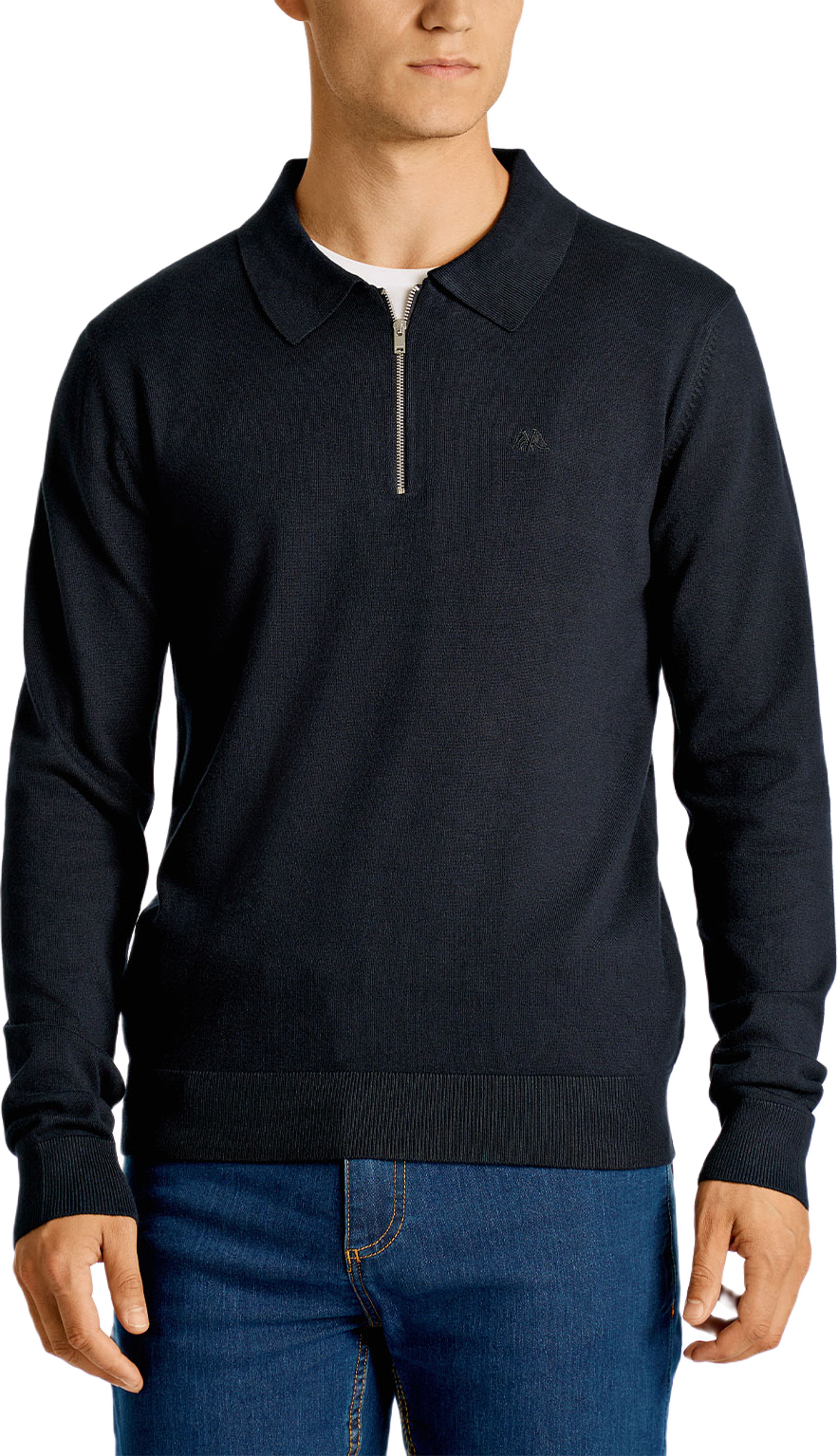 Ecovero L/S zip polo